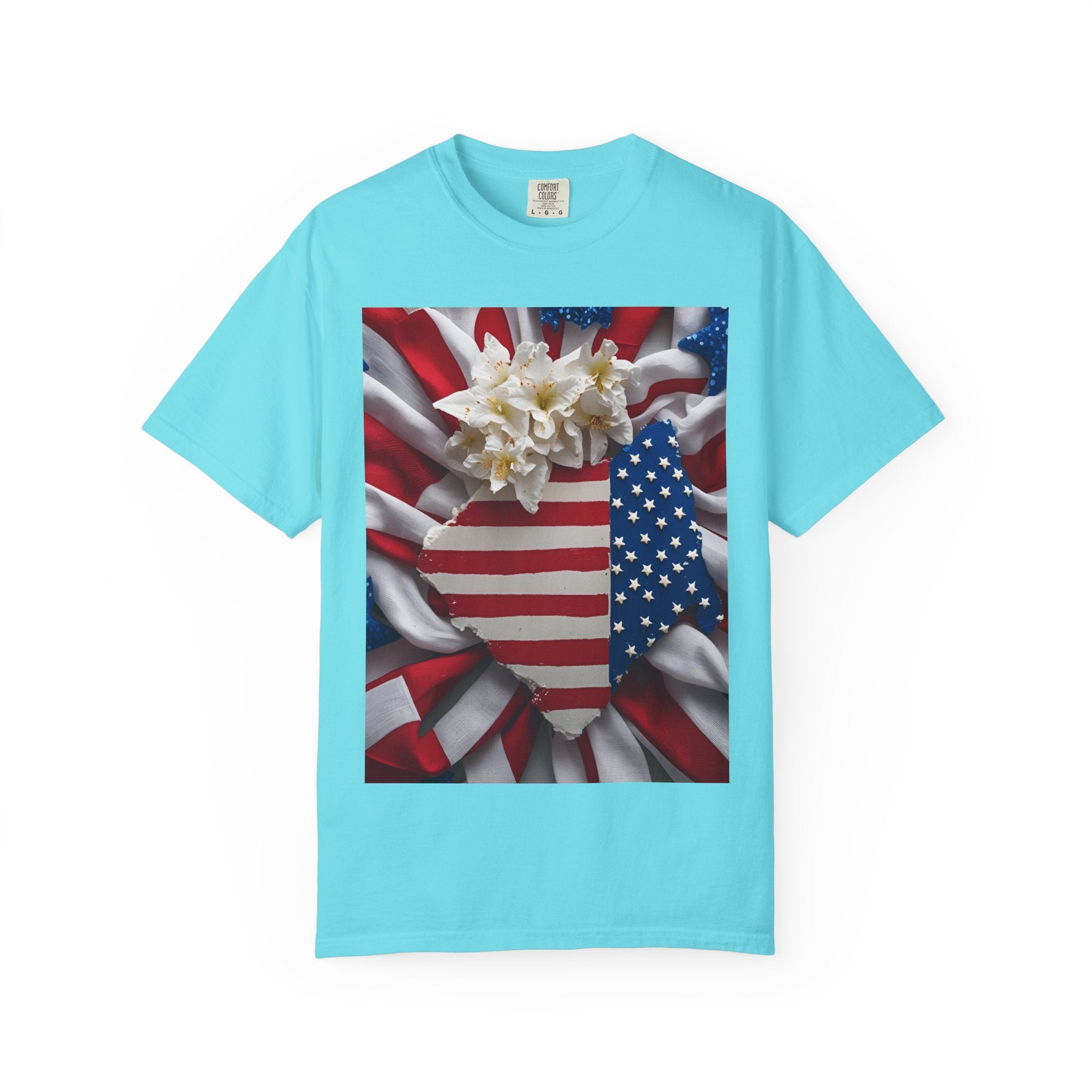 Patriotic Heart T-shirt for Festive Celebrations, 4th of July Apparel, Unisex Graphic Tee, American Pride Shirt, Independence Day Gift