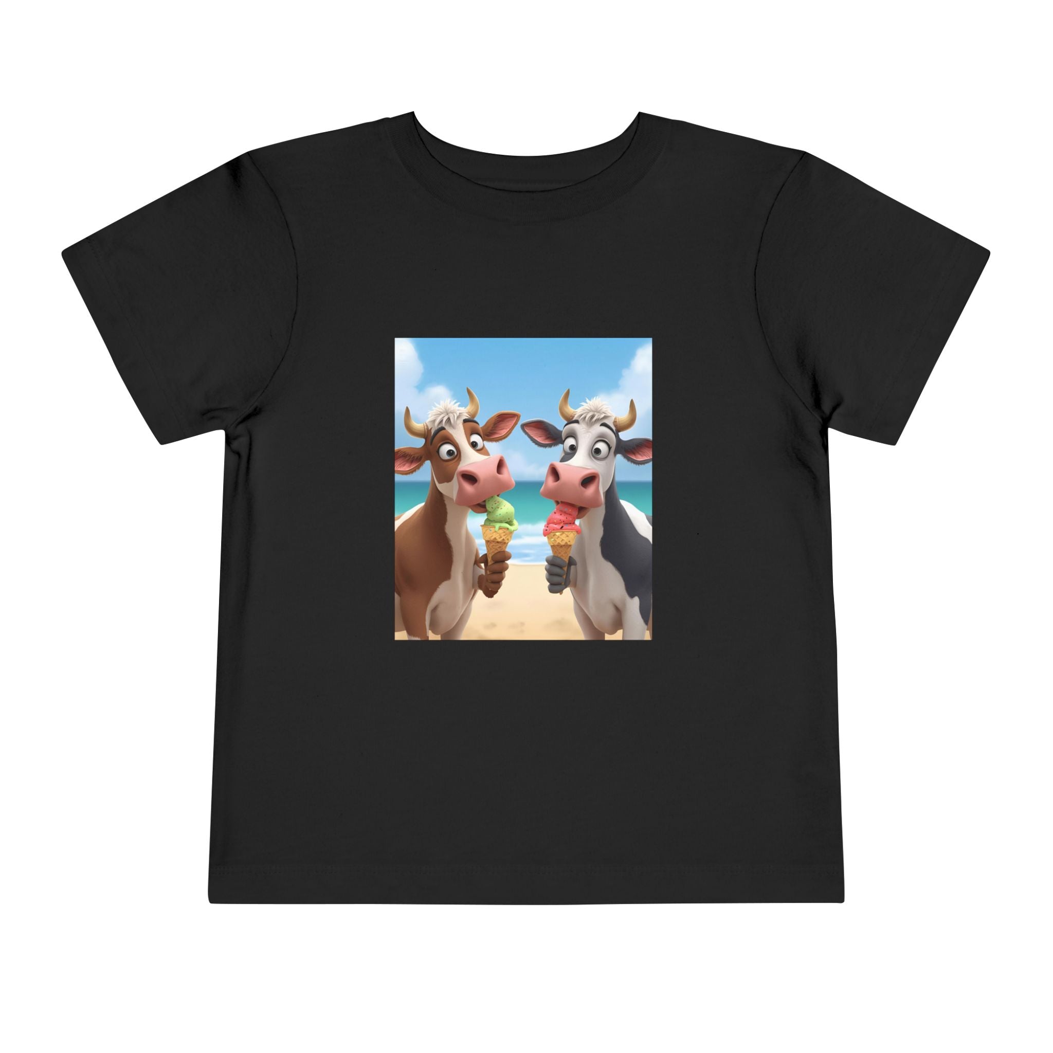 Beachy Cow Toddler Short Sleeve Tee