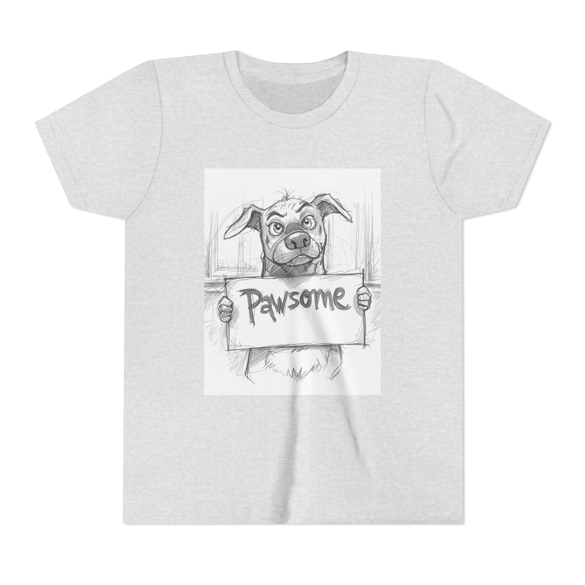 Pawsome Youth Tee - Adorable Dog Design, Gift for Animal Lovers, Birthday, Back to School, Fun Pet Shirt, Kids' Fashion