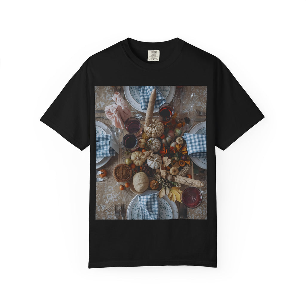 Rustic Gatherings Unisex T-Shirt | Cozy Gatherings, Casual Vibe, Perfect for Thanksgiving, Holiday Parties, Everyday Wear