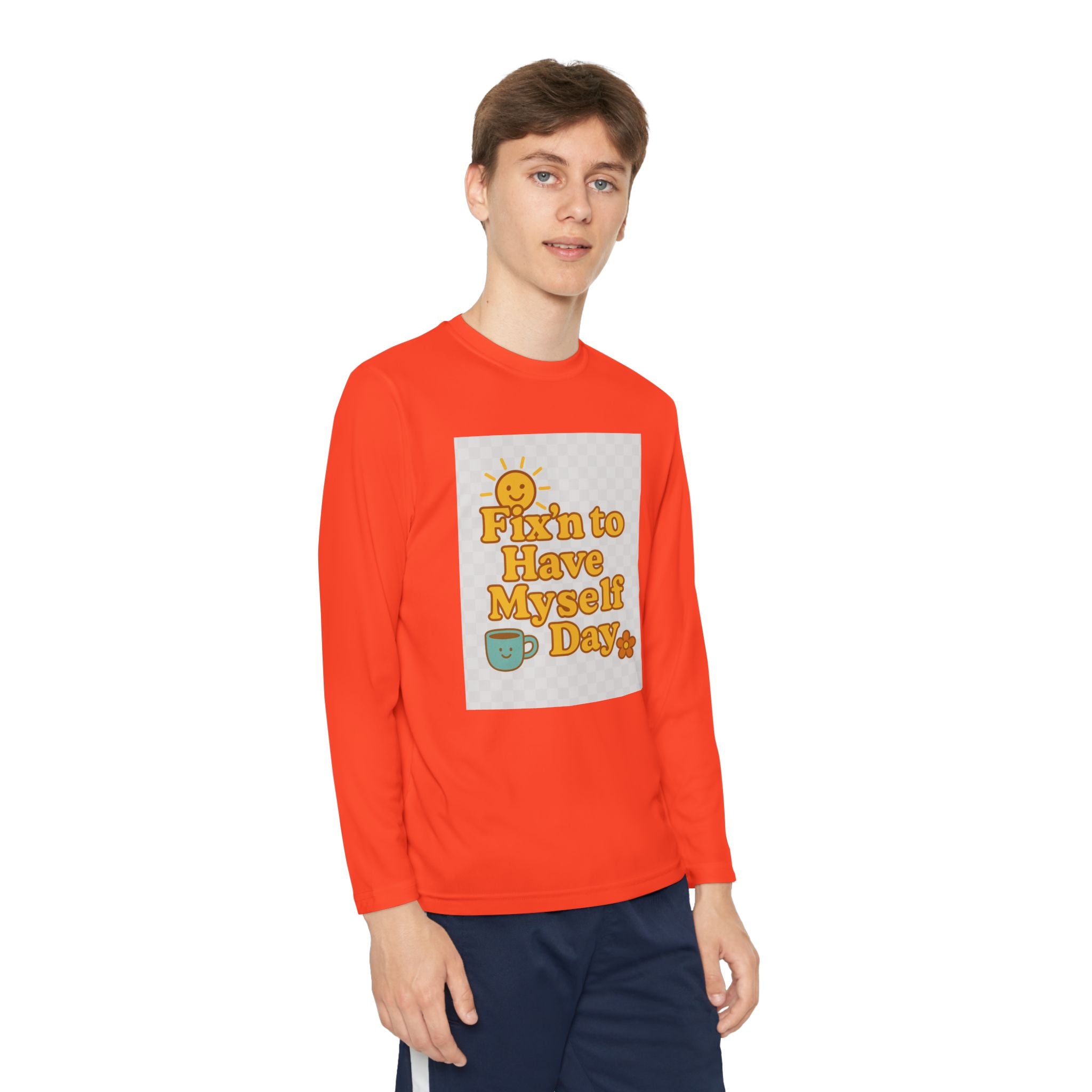 Fixin To Have Myself A Day Youth Long Sleeve Competitor Tee