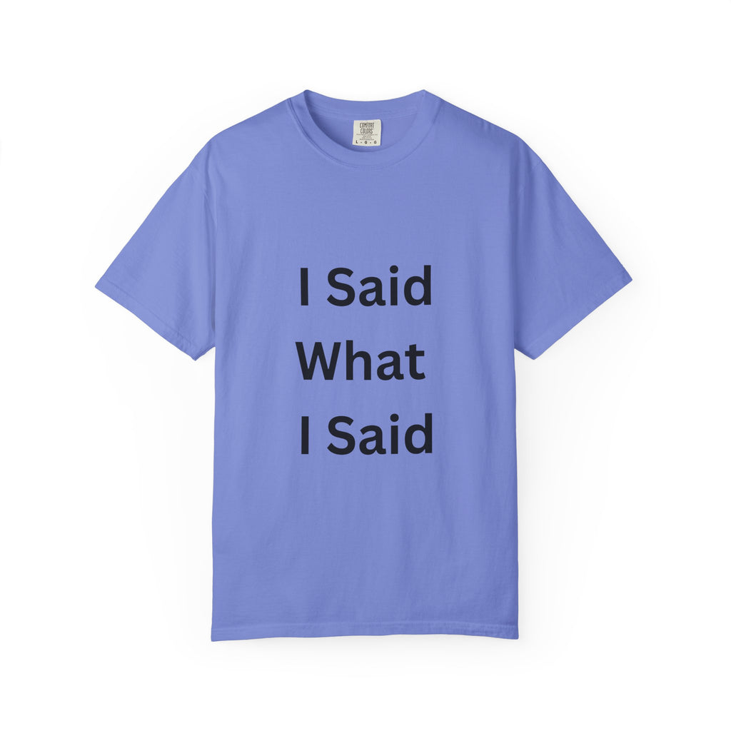 I Said What I Said Unisex Garment-Dyed T-shirt