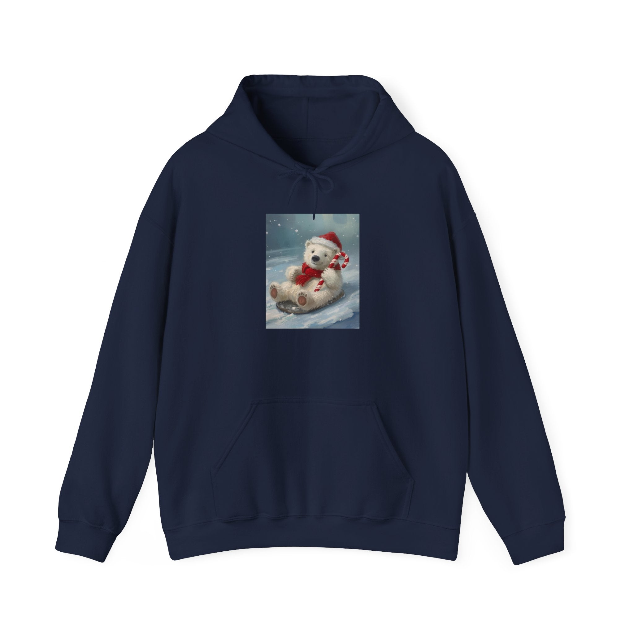 Cozy Holiday Bear Hoodie, Cute Winter Sweatshirt, Christmas Gift, Unisex Sweater, Warm Apparel for Winter Fun