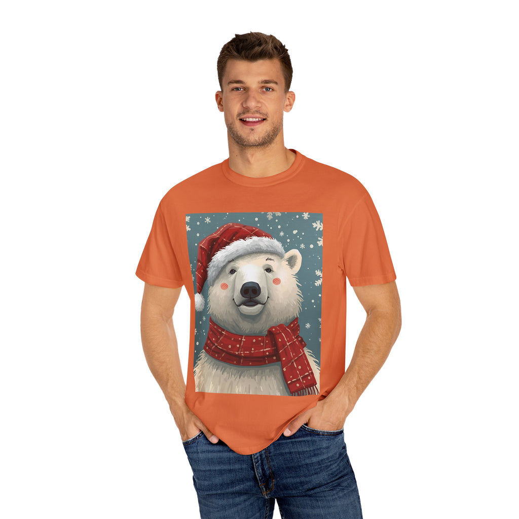 Cozy Holiday Polar Bear T-Shirt, Christmas Tee, Unisex Shirt, Festive Apparel, Gift for Animal Lovers, Winter Wear