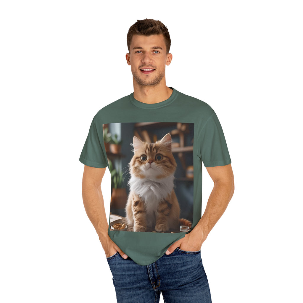 Adorable Cat Graphic T-shirt for Animal Lovers, Cute Pet Tee, Gift for Cat Owners, Casual Wear, Unisex Apparel