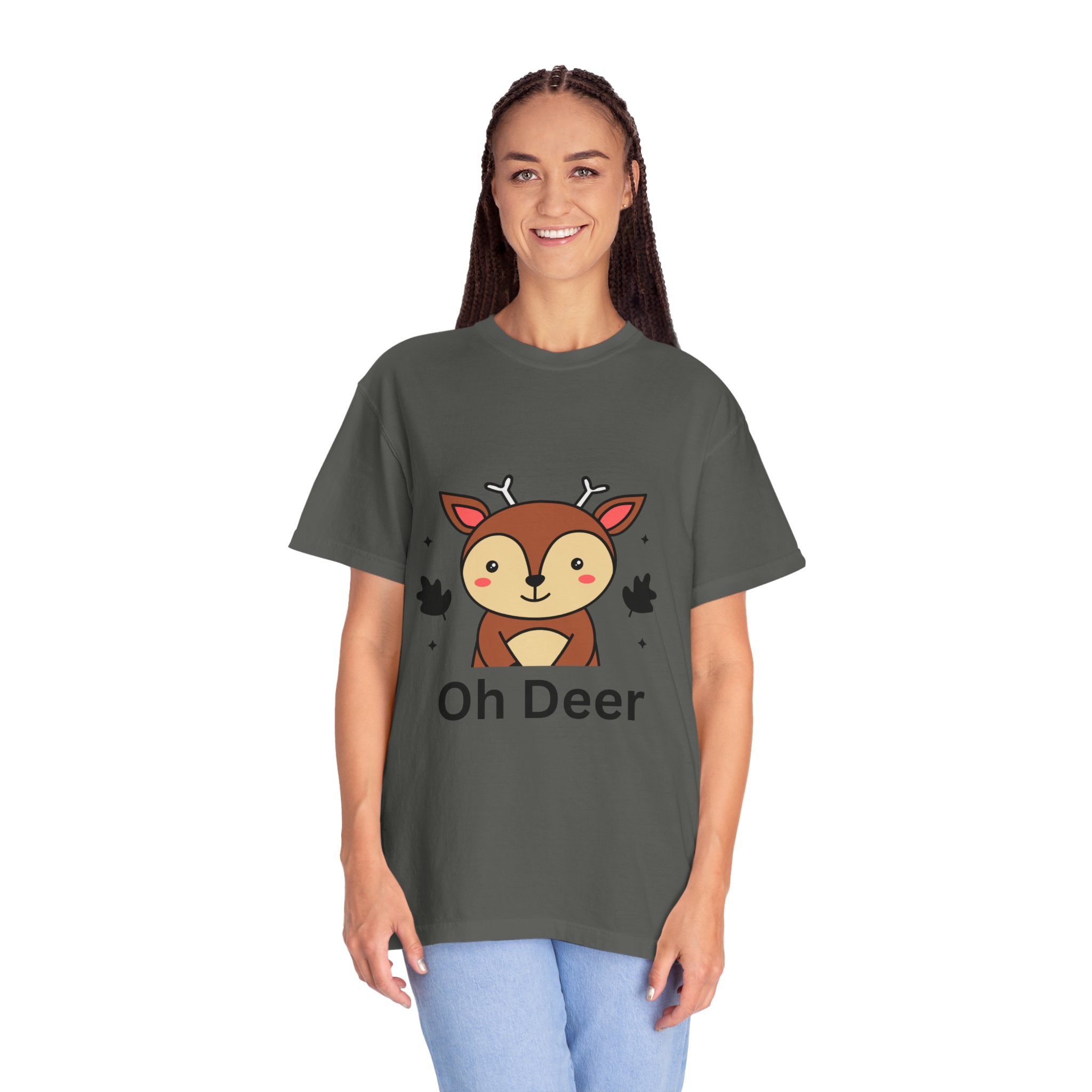 Cute 'Oh Deer' Unisex T-Shirt, Funny Animal Tee, Gift for Animal Lovers, Perfect for Birthdays and Holidays, Casual Wear