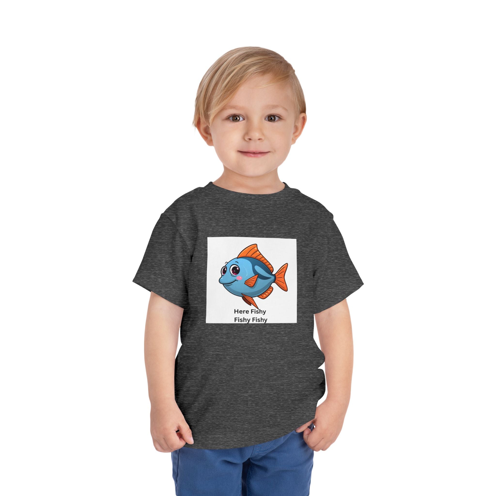 Here Fishy Fishy Fishy Toddler Short Sleeve Tee