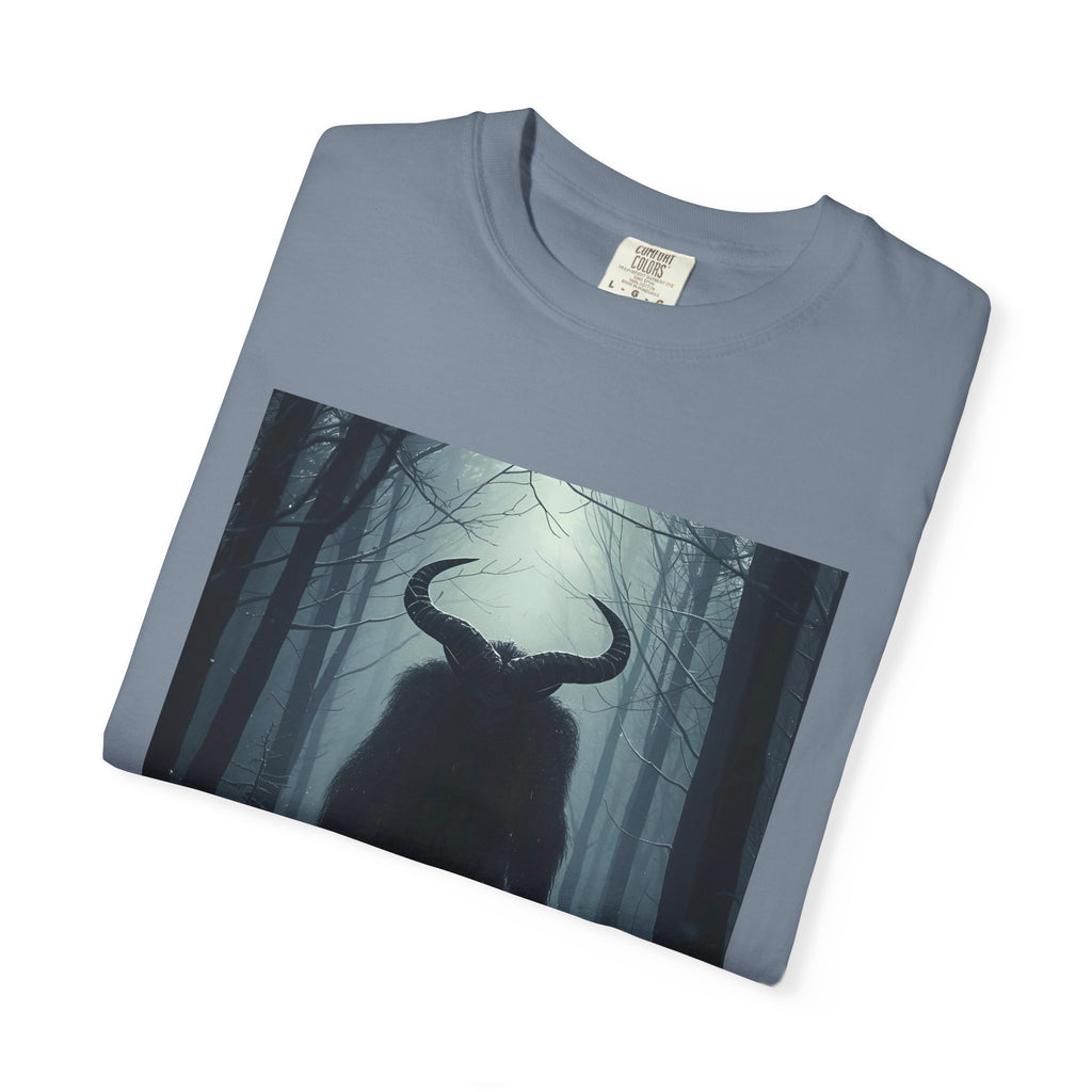 Spooky Forest Creature T-Shirt | Unisex Garment-Dyed Tee | Nature Lover Apparel, Graphic Tee, Gift for Him, Outdoor Adventure Wear