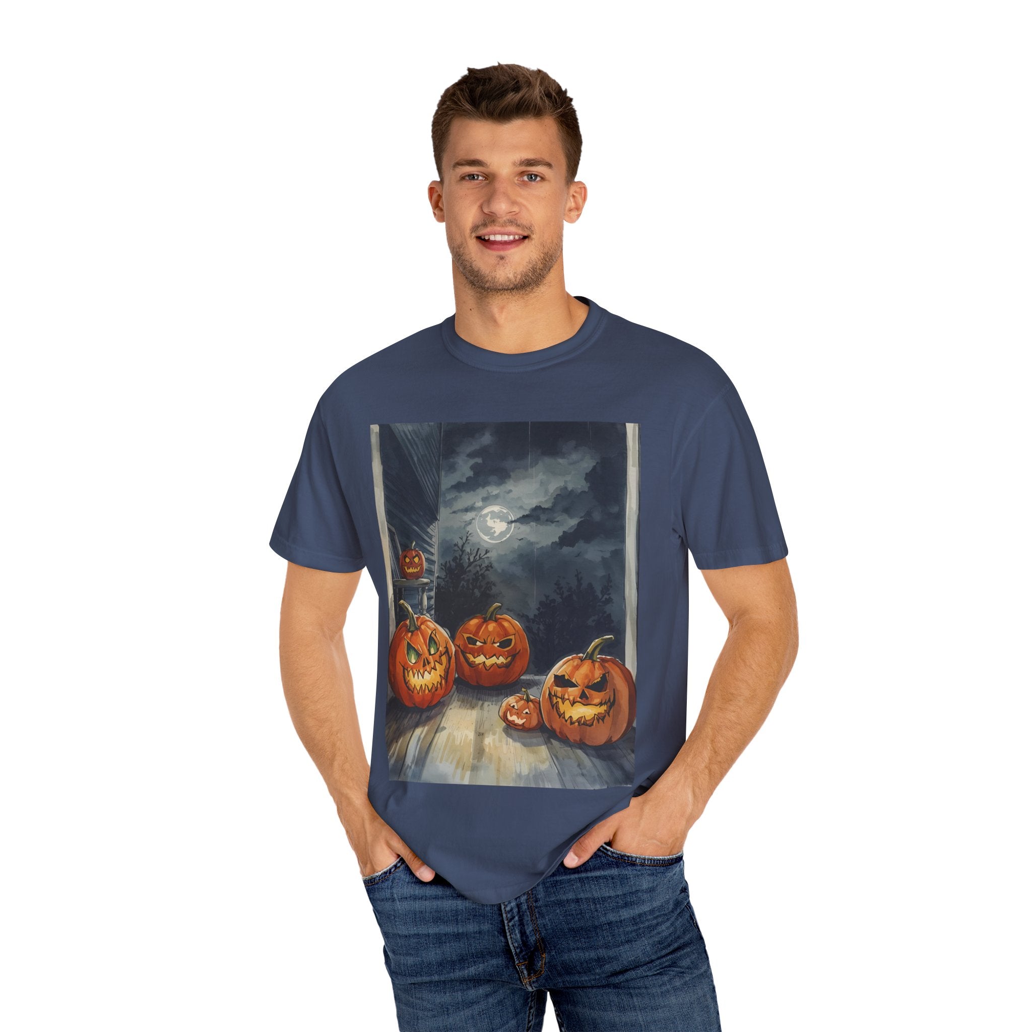 Spooky Pumpkin Night T-Shirt | Halloween Tee, Unisex Shirt, Fall Apparel, Trick or Treat Outfit, Casual Halloween Style
