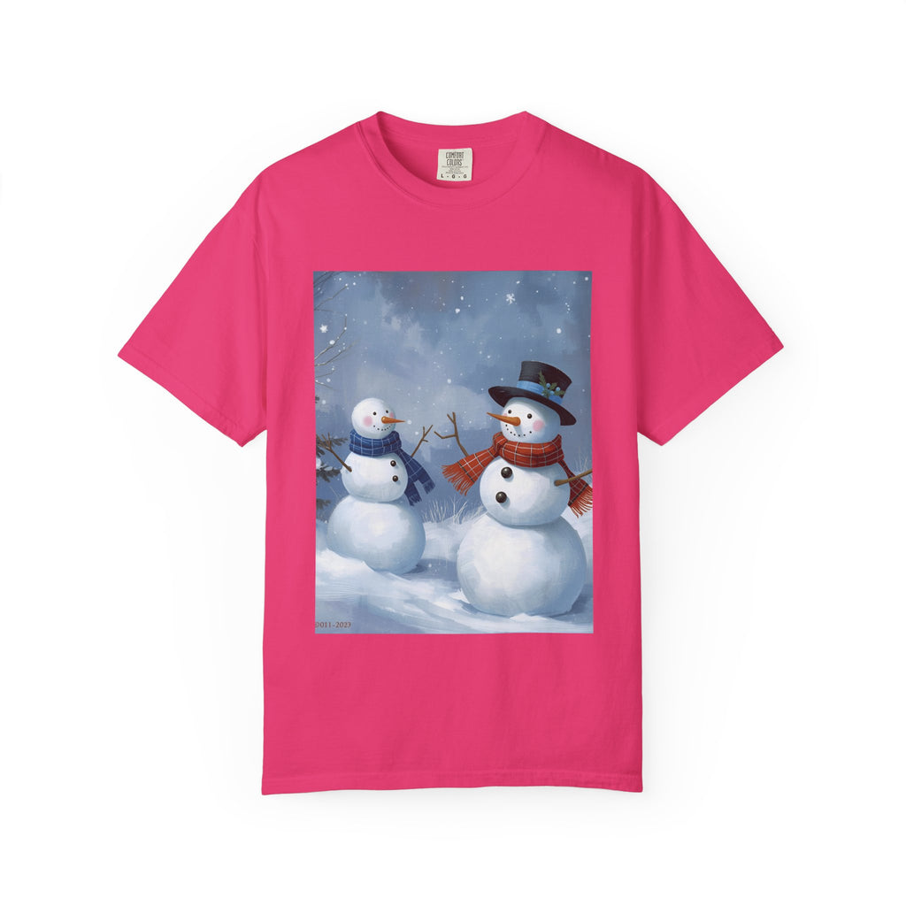 Christmas Snowman Family T-Shirt, Unisex Graphic Tee, Holiday Gift, Winter Apparel, Cozy Casual Wear, Christmas T-Shirt