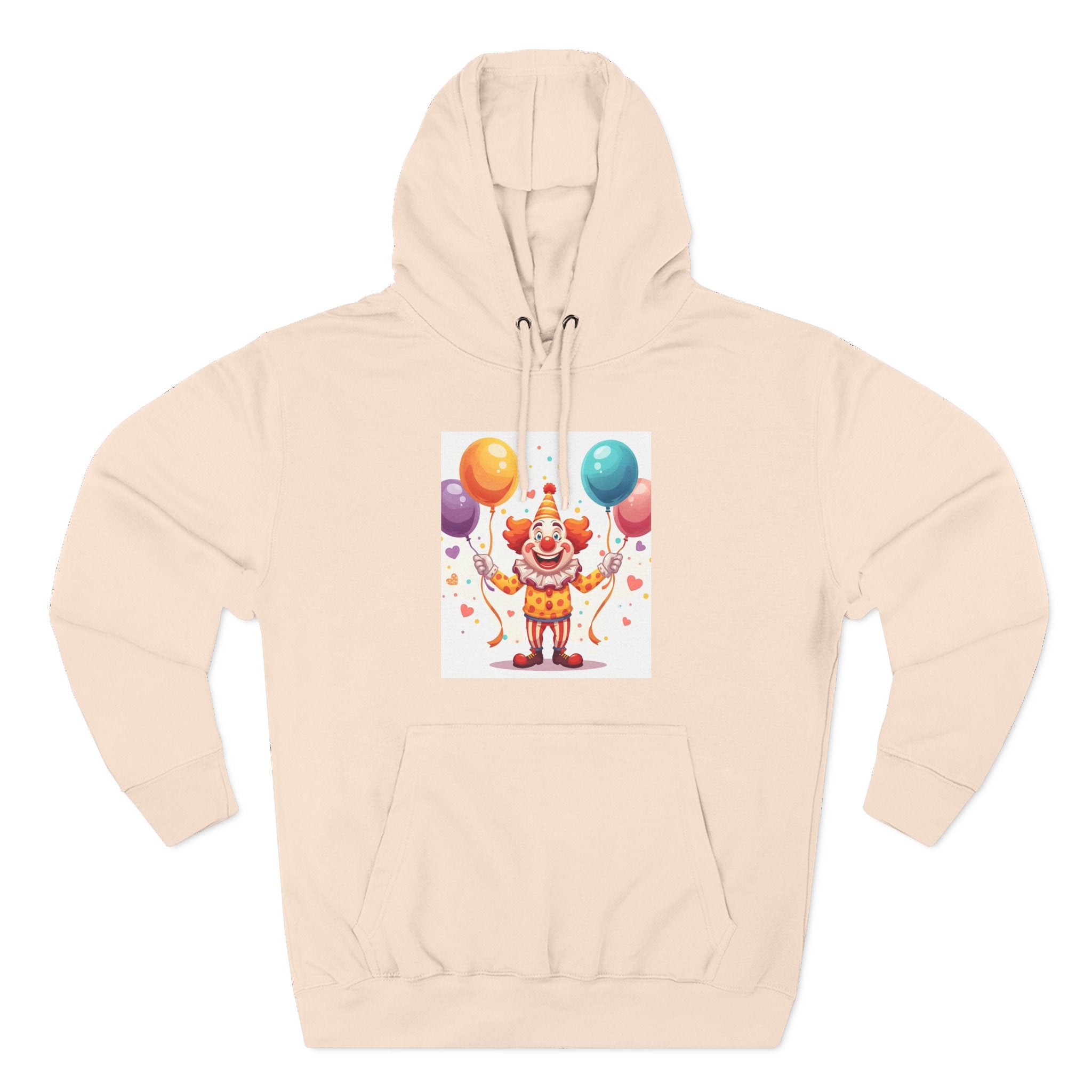 Clown Funny Three-Panel Fleece Hoodie