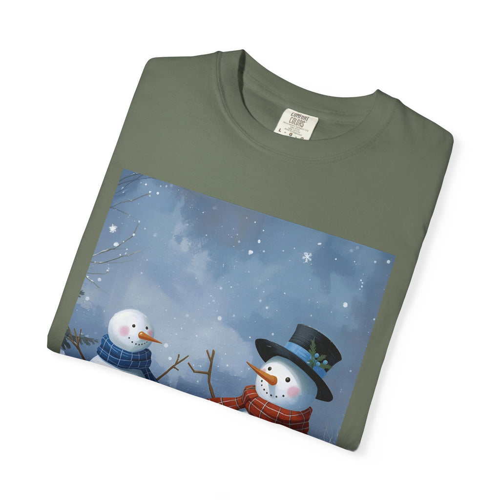 Christmas Snowman Family T-Shirt, Holiday Gift, Cozy Tee, Unisex Snowman Shirt, Festive Apparel, Winter Celebration Wear