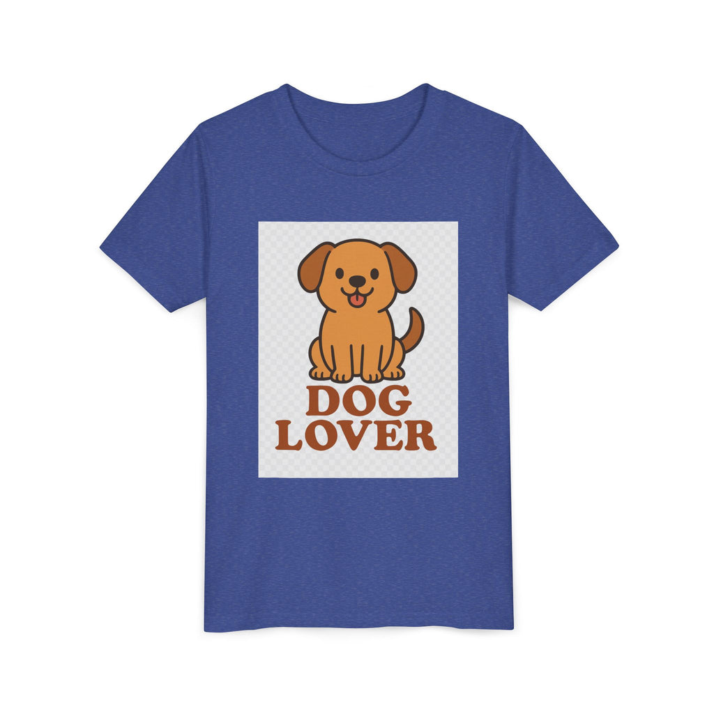 Cute Dog Lover Youth T-Shirt, Pet Lover Gift, Animal Tee, Kids Dog Shirt, Birthday Present for Kids, Fun Youth Apparel