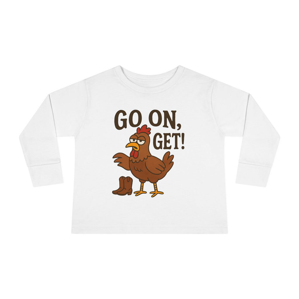 Go On Get Funny Chicken Youth Shirt