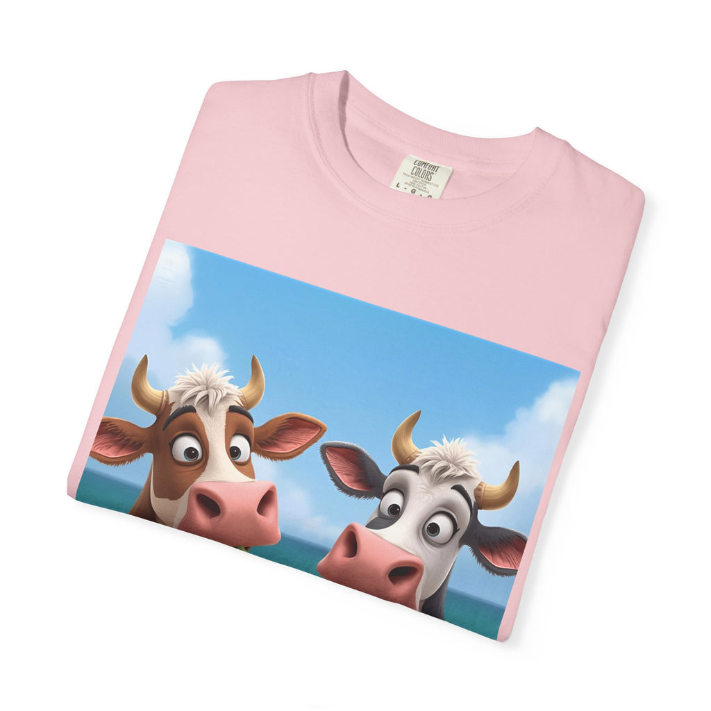 Beachy Cow Unisex Garment-Dyed T-shirt