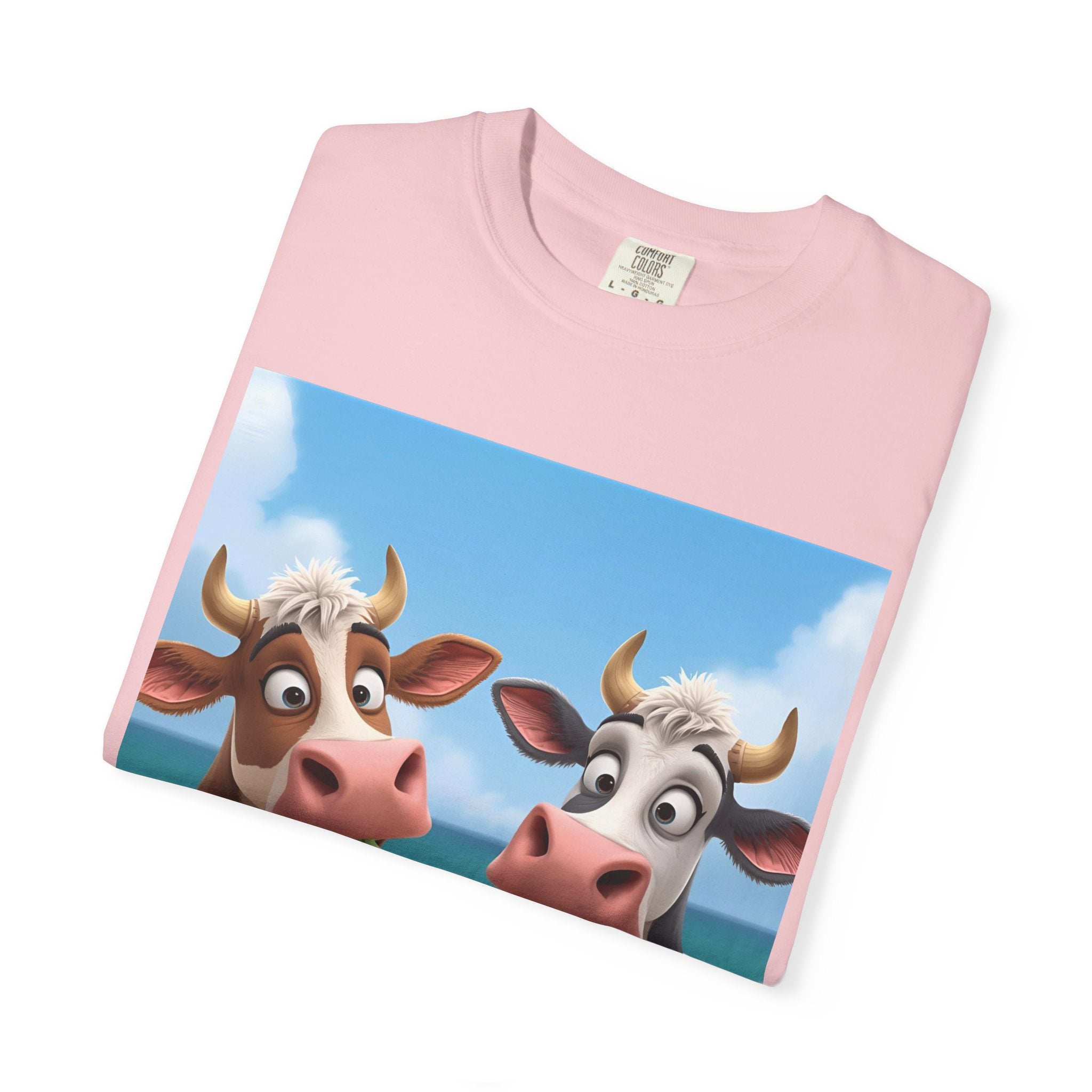 Beachy Cow Unisex Garment-Dyed T-shirt