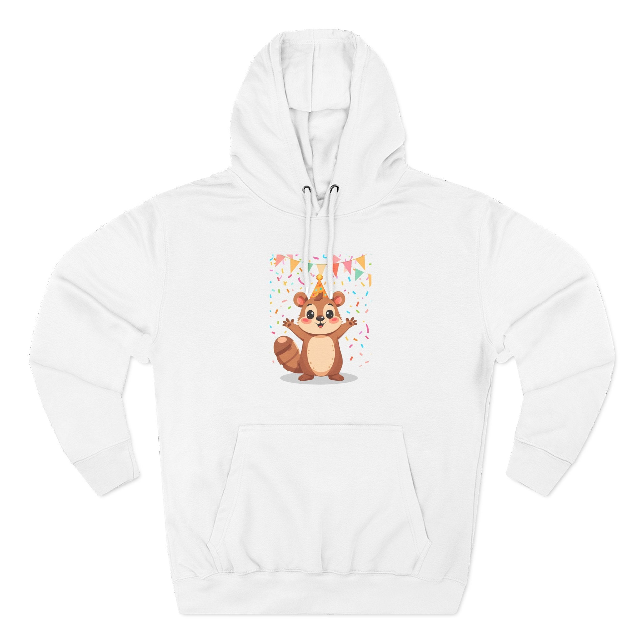 Party Animal With Squirl Three-Panel Fleece Hoodie