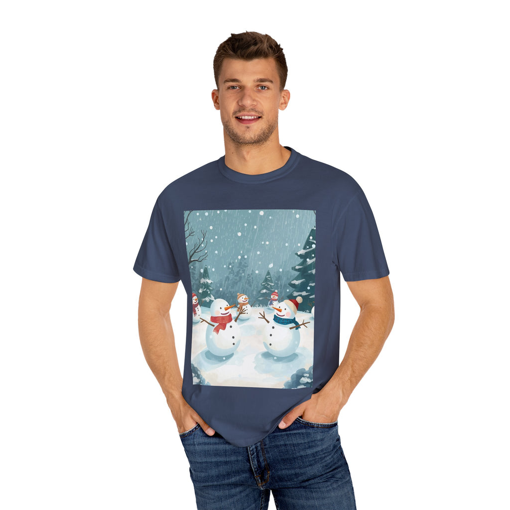 Festive Christmas Winter Wonderland Snowman T-shirt | Holiday Tee, Christmas Apparel, Gift for Him/Her, Graphic Shirt, Seasonal Fashion