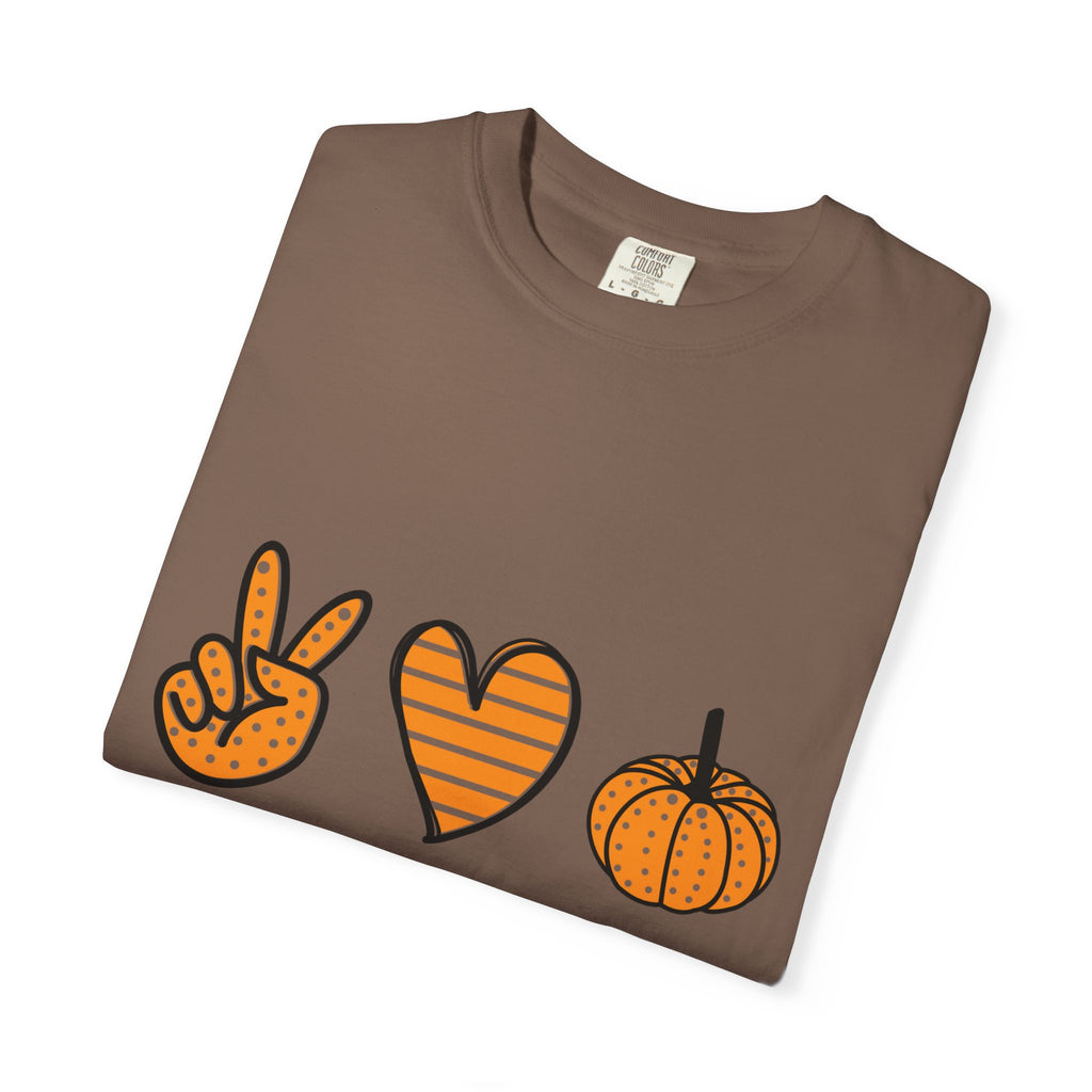 Autumn Vibes T-Shirt, Peace Love Fall Tee, Unisex Fall Shirt, Casual Harvest Top, Thanksgiving Gift, Cozy Seasonal Wear