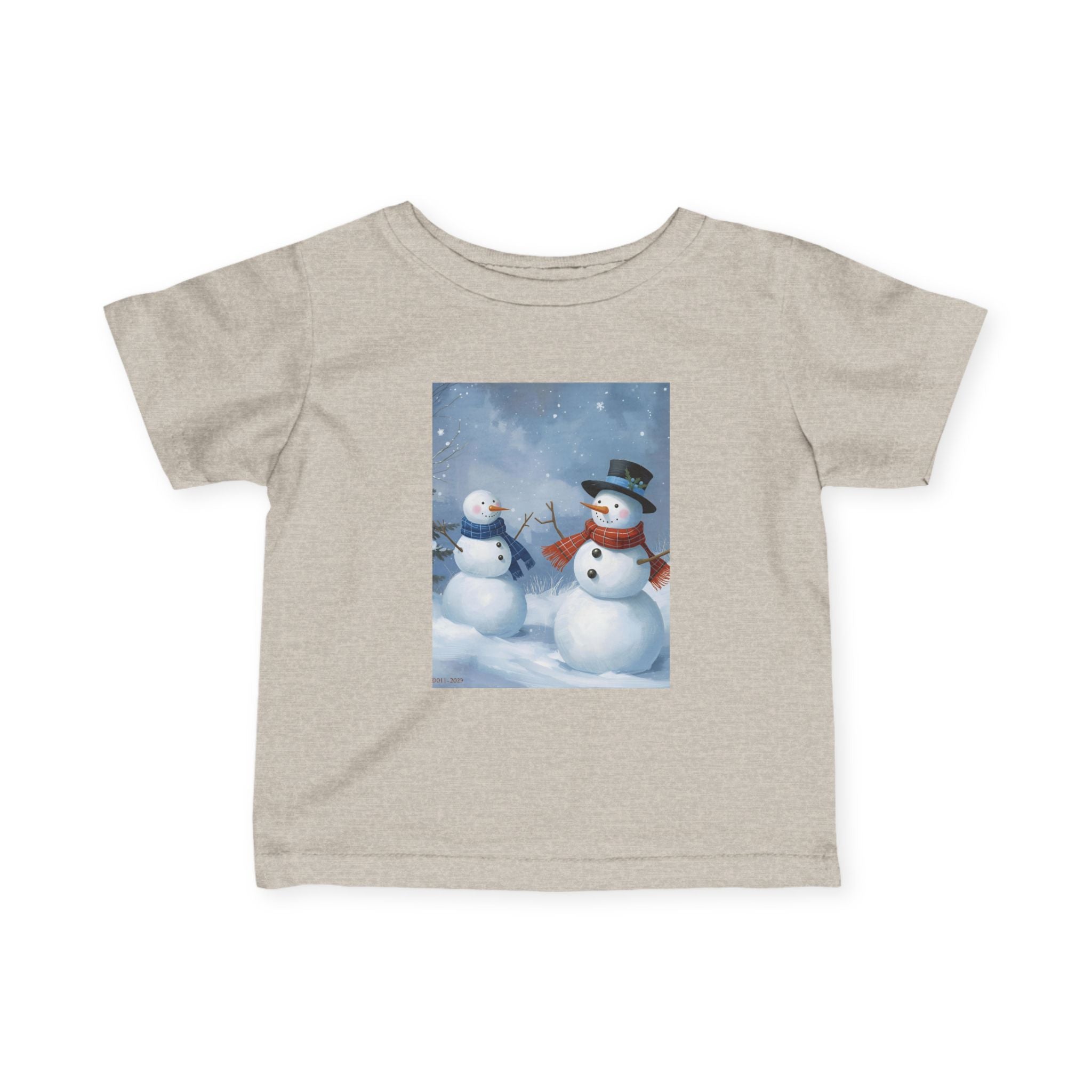 Christmas Snowman Family Infant Fine Jersey Tee