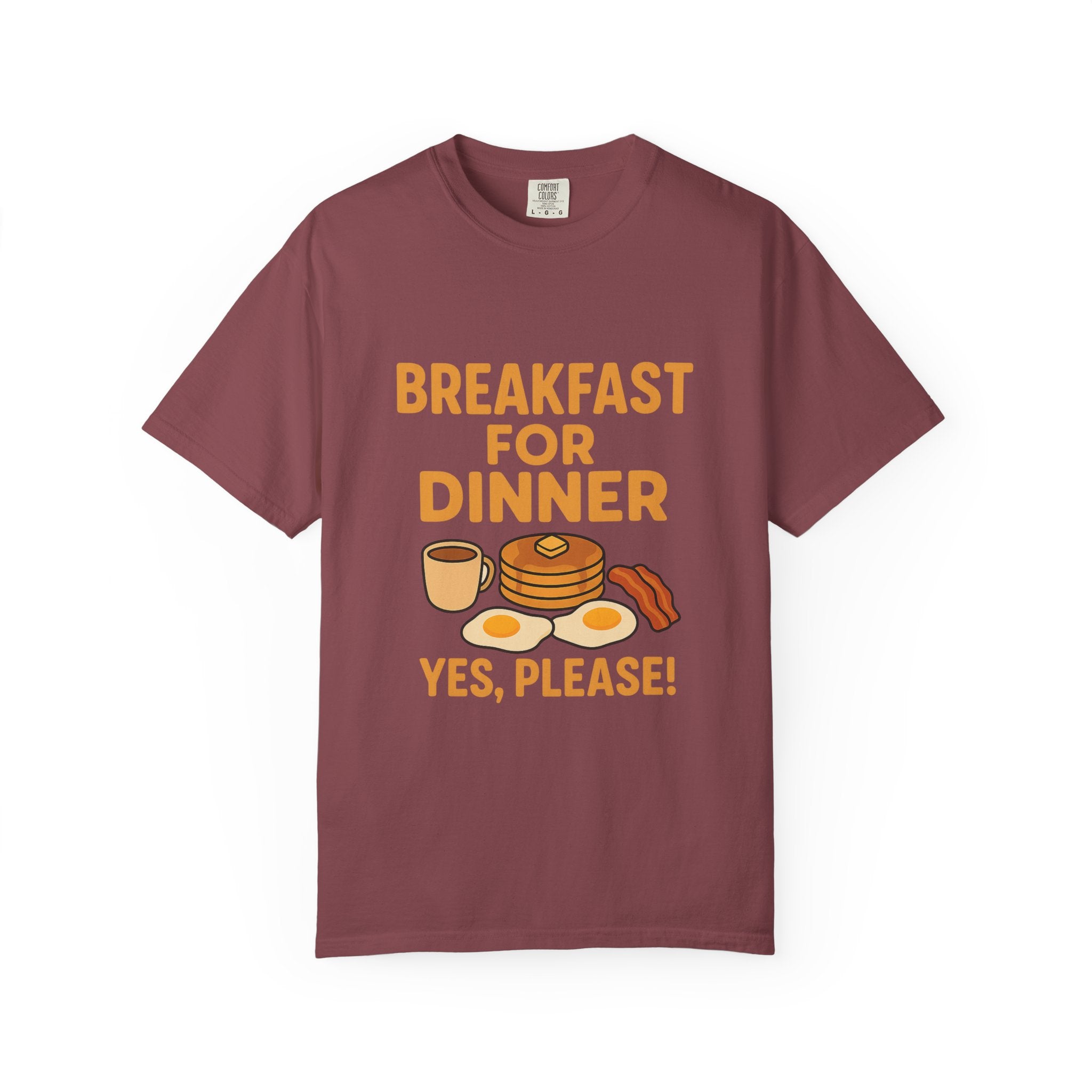 Whimsical Breakfast For Dinner T-Shirt, Foodie Gift, Funny Dinner Shirt, Comfort Wear, Casual Tee for Food Lovers