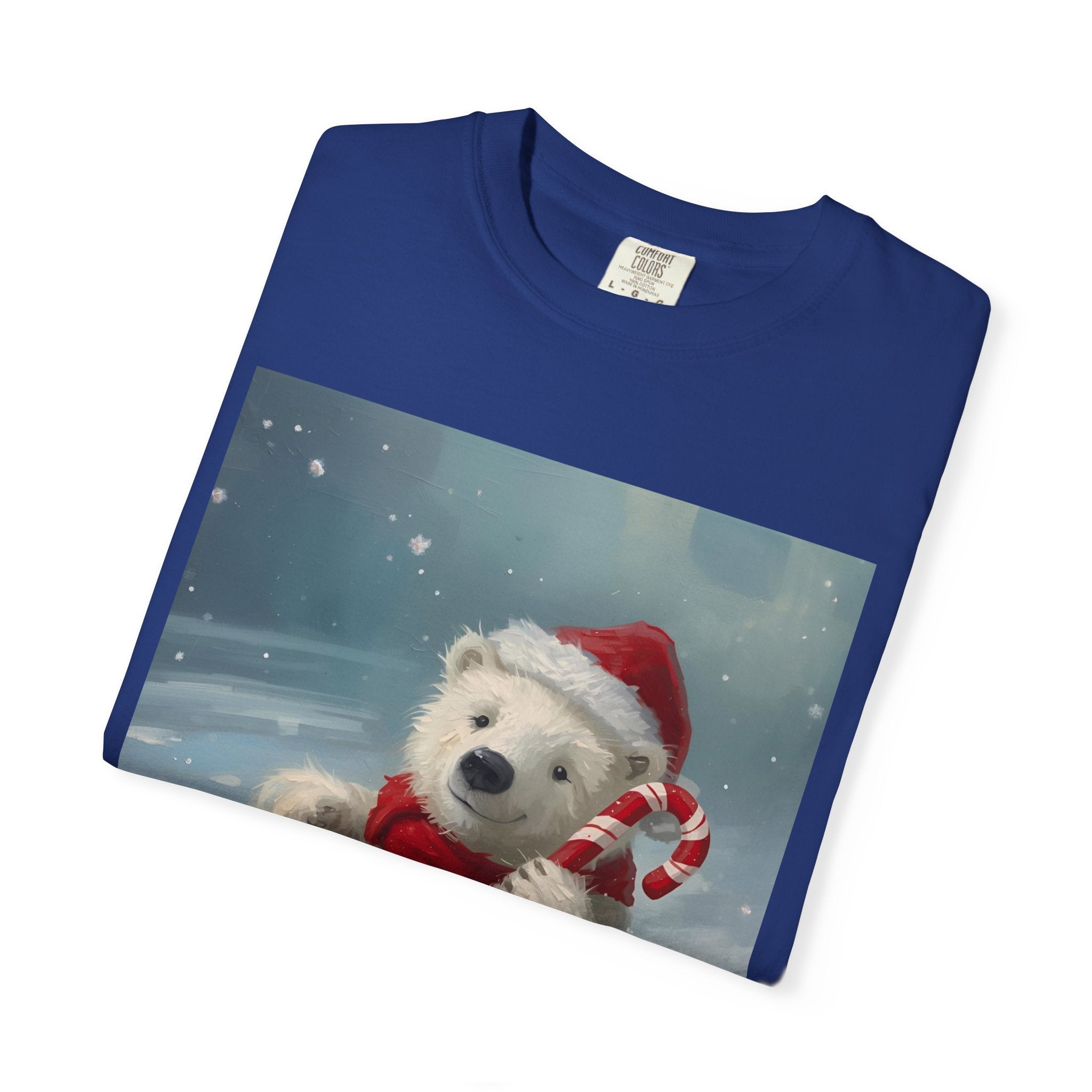 Cozy Christmas Bear T-Shirt, Winter Apparel, Holiday Gift, Family Matching Tee, Cute Polar Bear Design, Festive Outfit