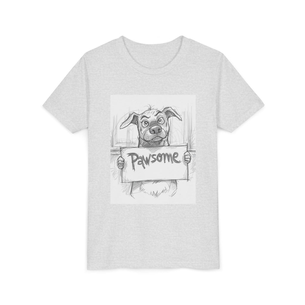 Pawsome Youth Tee - Adorable Dog Design, Gift for Animal Lovers, Birthday, Back to School, Fun Pet Shirt, Kids' Fashion