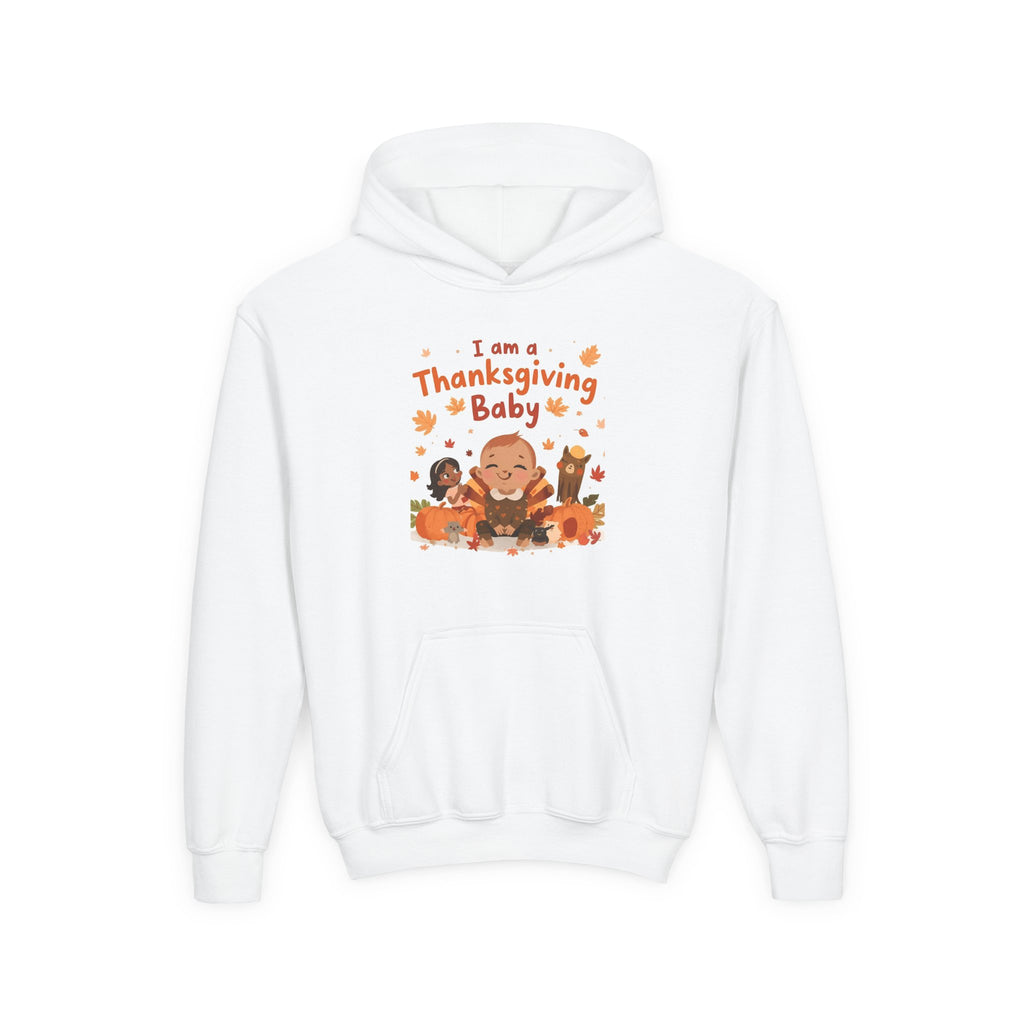 I'm A Thanksgiving Baby Youth Heavy Blend Hooded Sweatshirt
