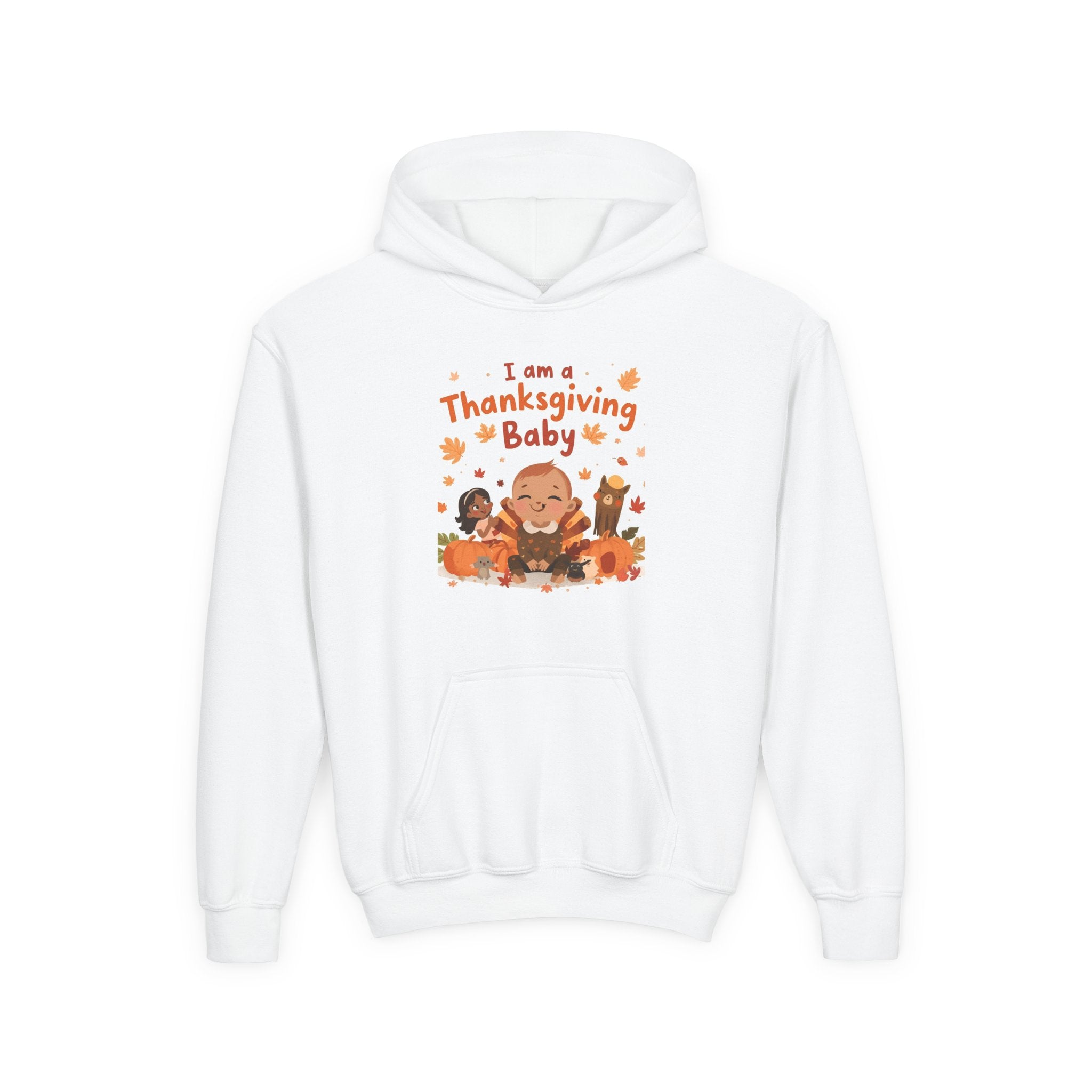 I'm A Thanksgiving Baby Youth Heavy Blend Hooded Sweatshirt