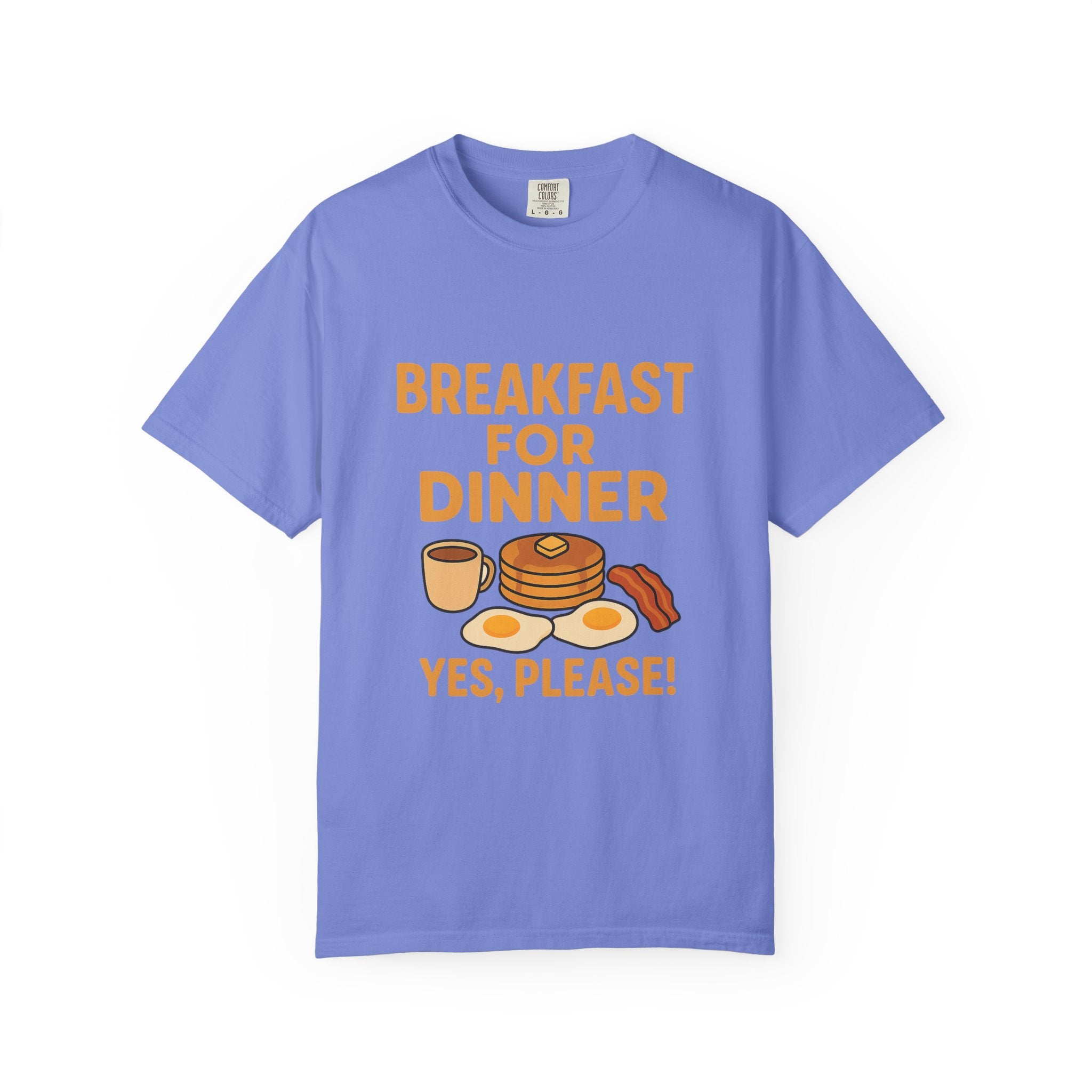 Whimsical Breakfast For Dinner T-Shirt, Foodie Gift, Funny Dinner Shirt, Comfort Wear, Casual Tee for Food Lovers
