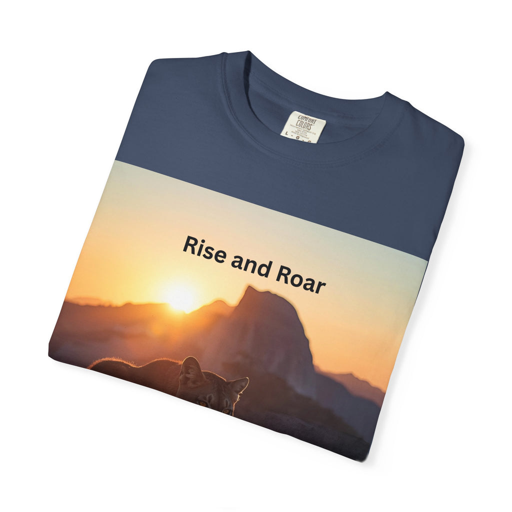 Rise And Roar Sunrise Mountain Lion T-Shirt, Rise and Roar Tee, Unisex Cotton Shirt, Graphic Tee for Nature Lovers, Adventure Apparel, Gifts for [...]
