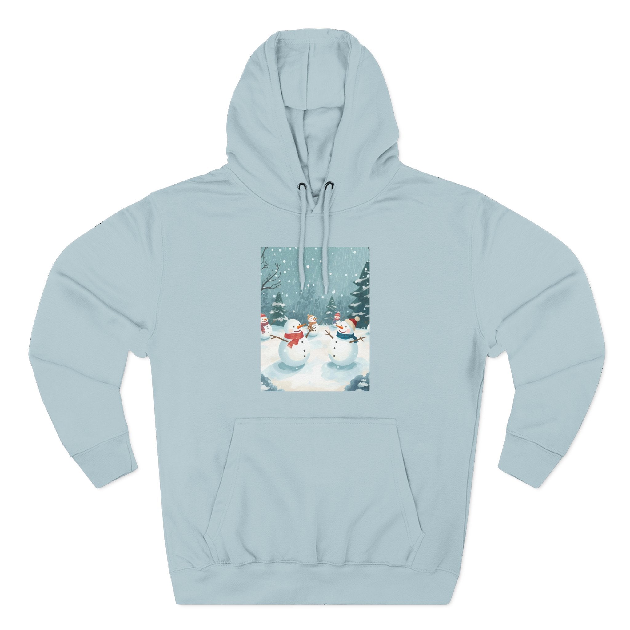 Cozy Snowman Hoodie, Winter Apparel, Holiday Gift, Christmas, Fleece Hoodie, Seasonal Style, Cold Weather Wear