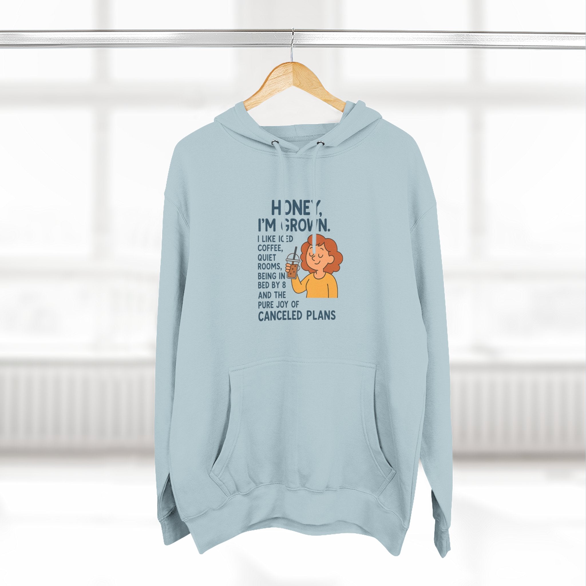 Honey I'M Grown Funny Three-Panel Fleece Hoodie