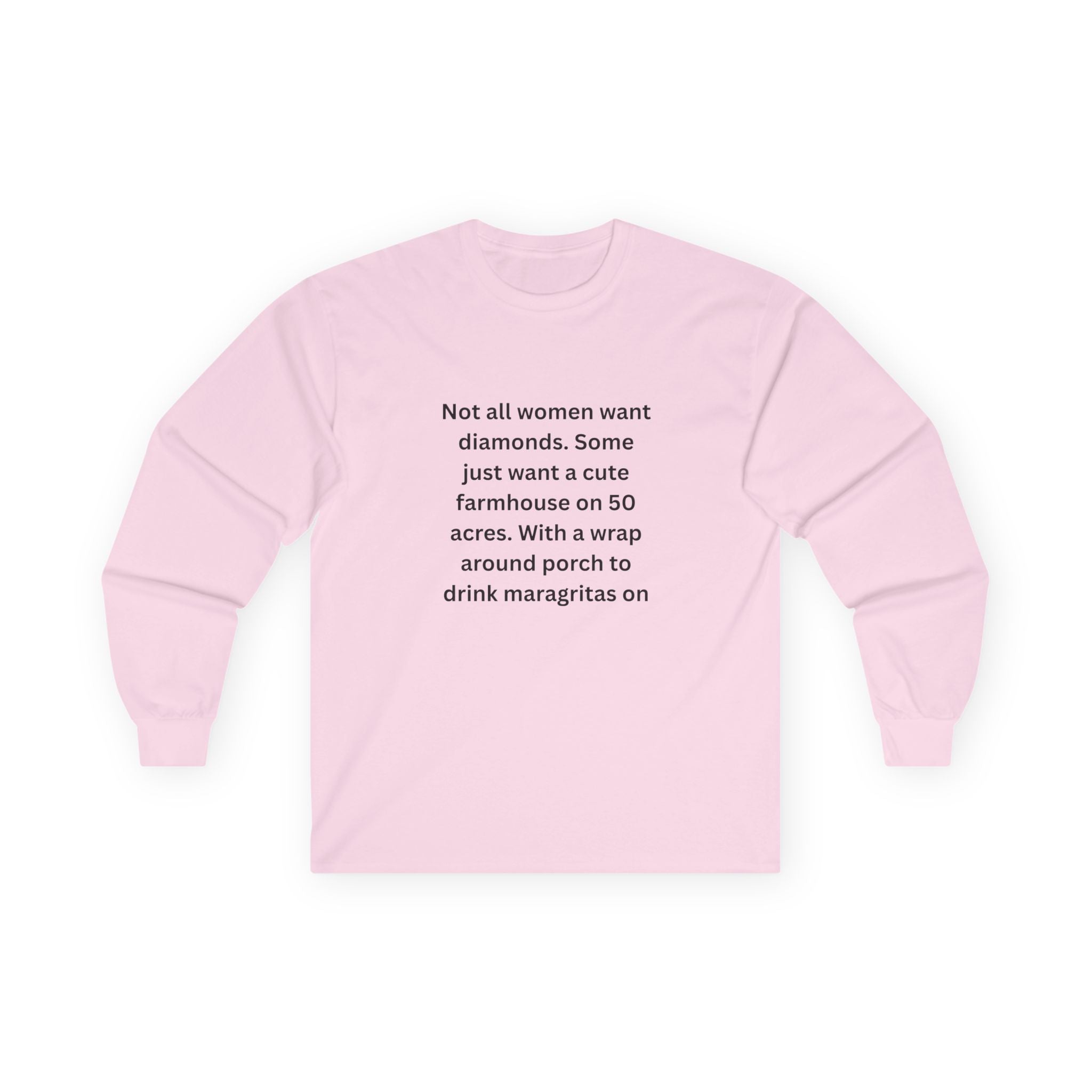 Farmhouse Dreams Long Sleeve Tee - Cute Gift for Women, Relaxed Fit Shirt, Cozy Casual Wear, Farm Life Inspiration, Gift for Her