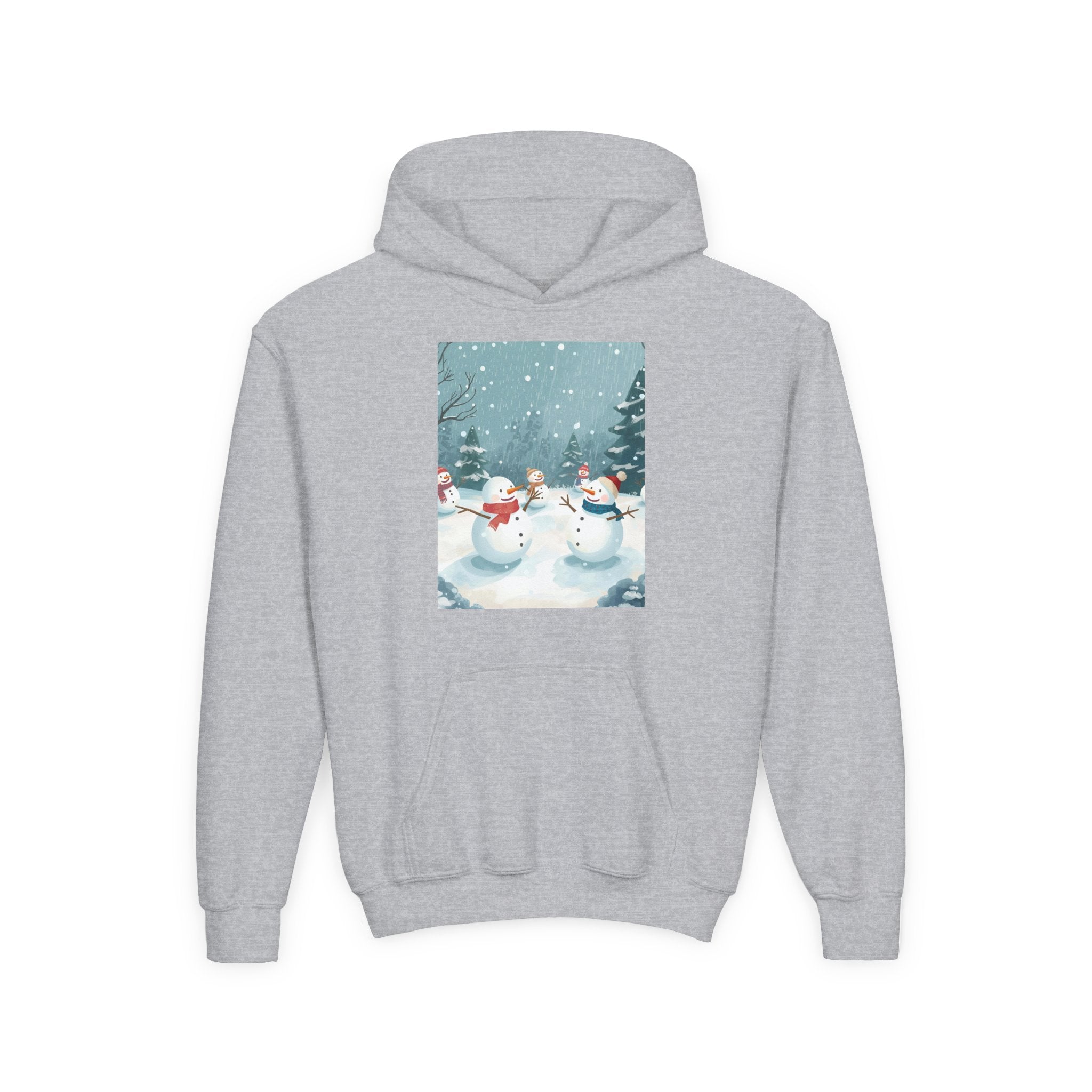 Festive Snowman Hoodie for Kids, Winter Sweatshirt, Christmas Gift, Holiday Apparel, Cozy Winter Wear