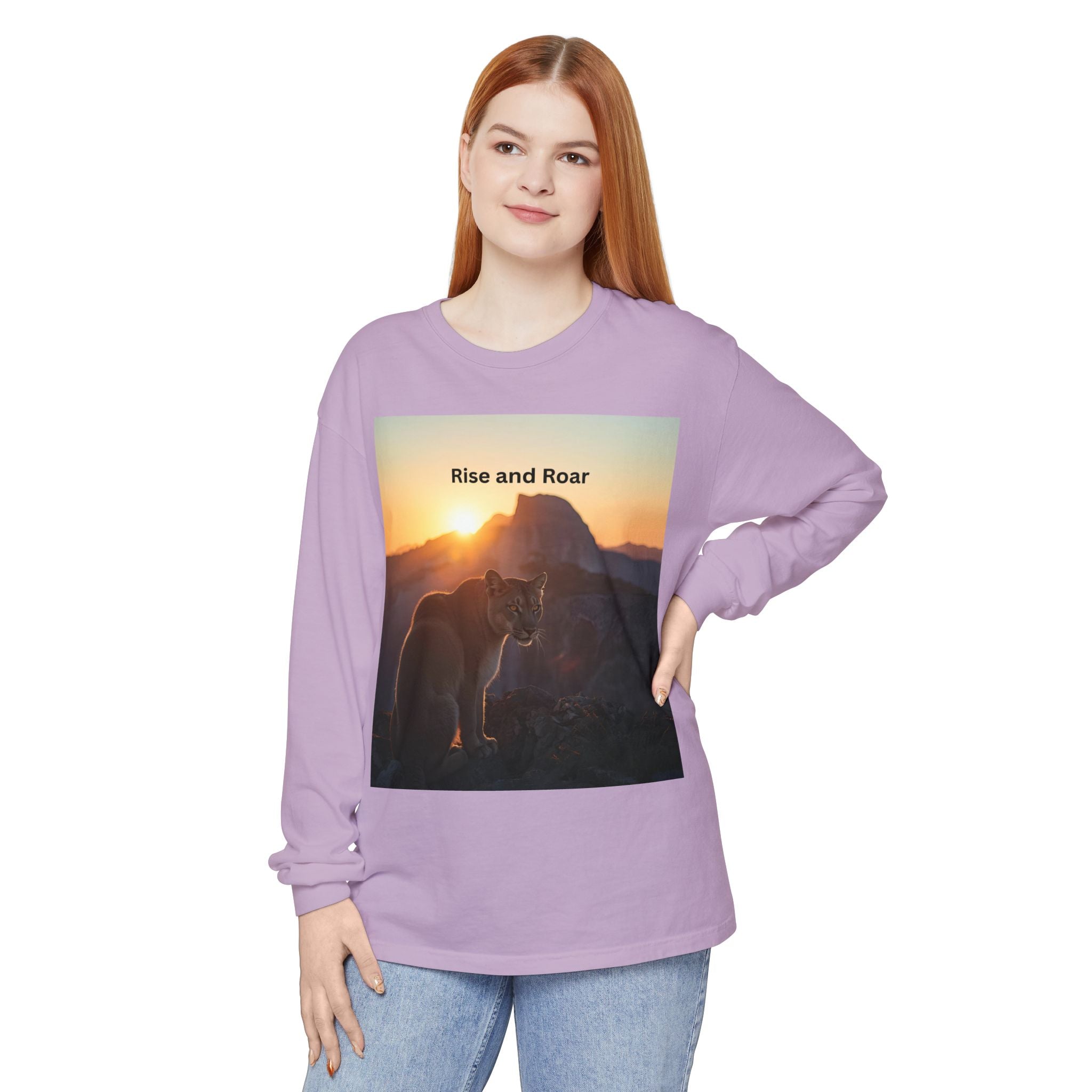 Rise And Roar Unisex Garment-dyed Long Sleeve T-Shirt
