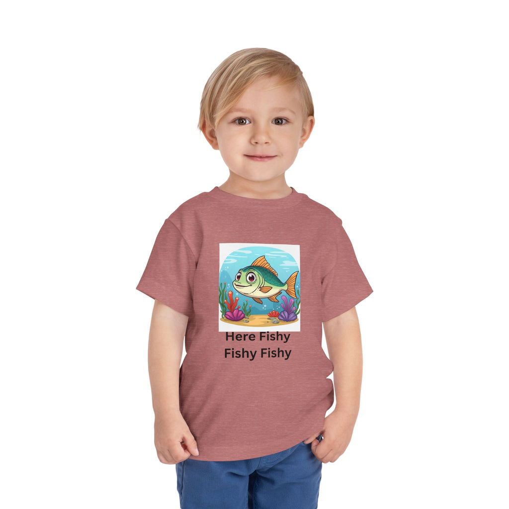 Here Fishy Fishy Fishy Toddler Short Sleeve Tee