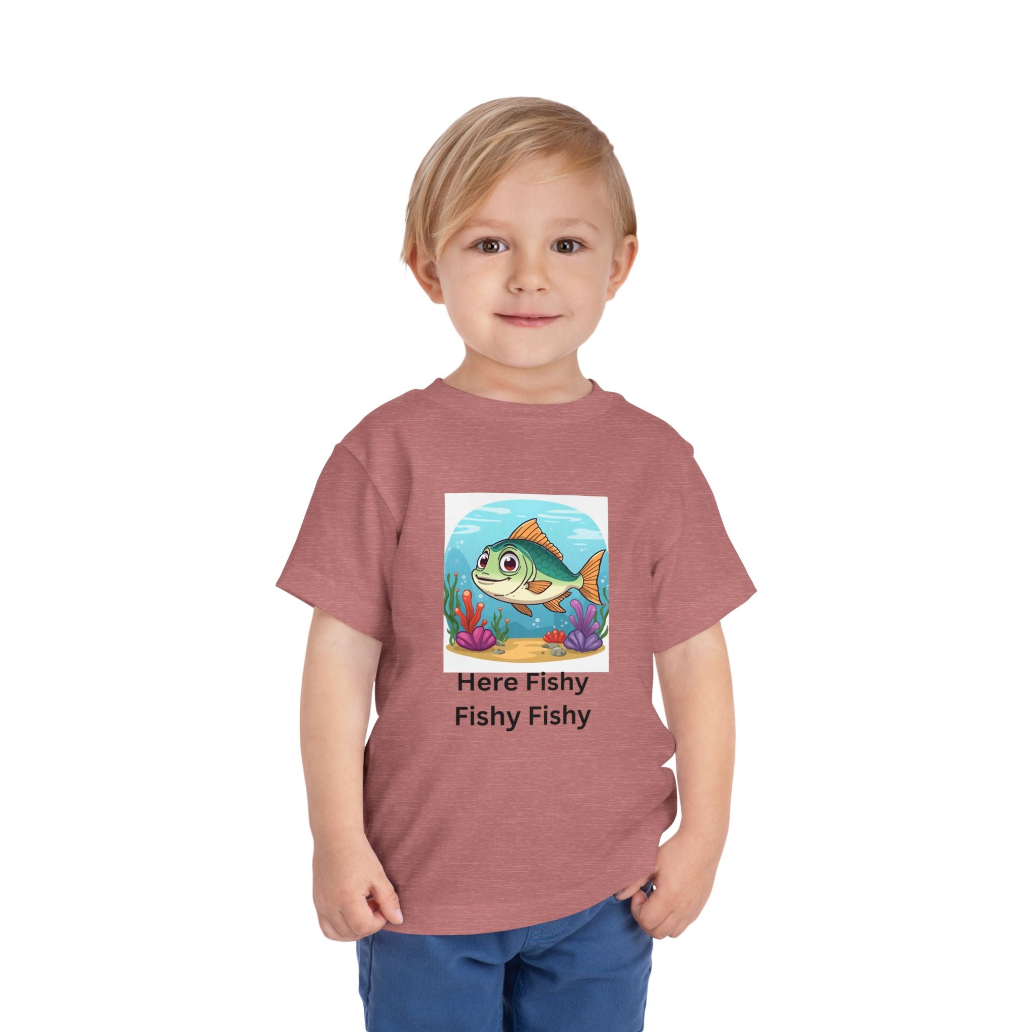 Here Fishy Fishy Fishy Toddler Short Sleeve Tee