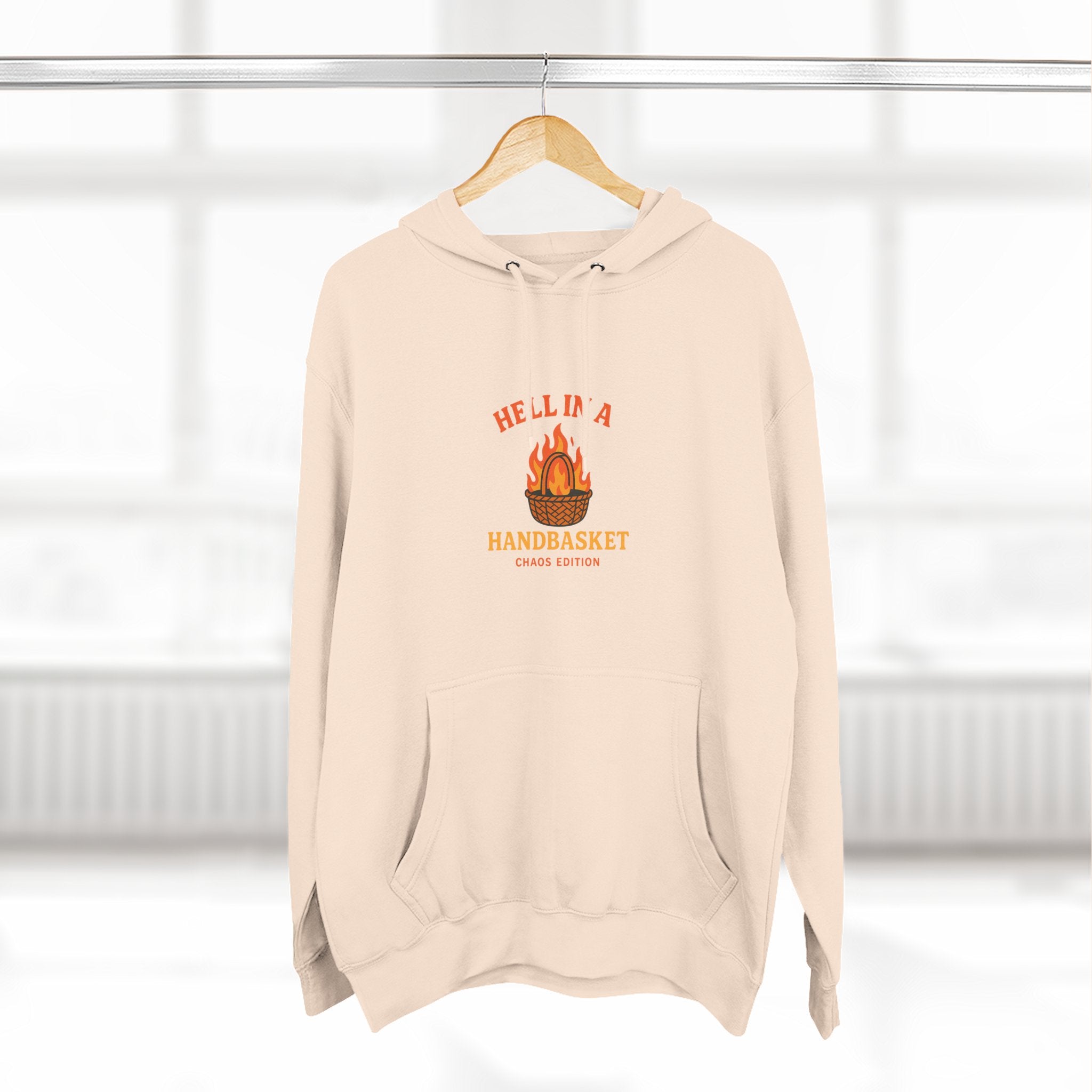 Hell In A HandBasket Funny Three-Panel Fleece Hoodie