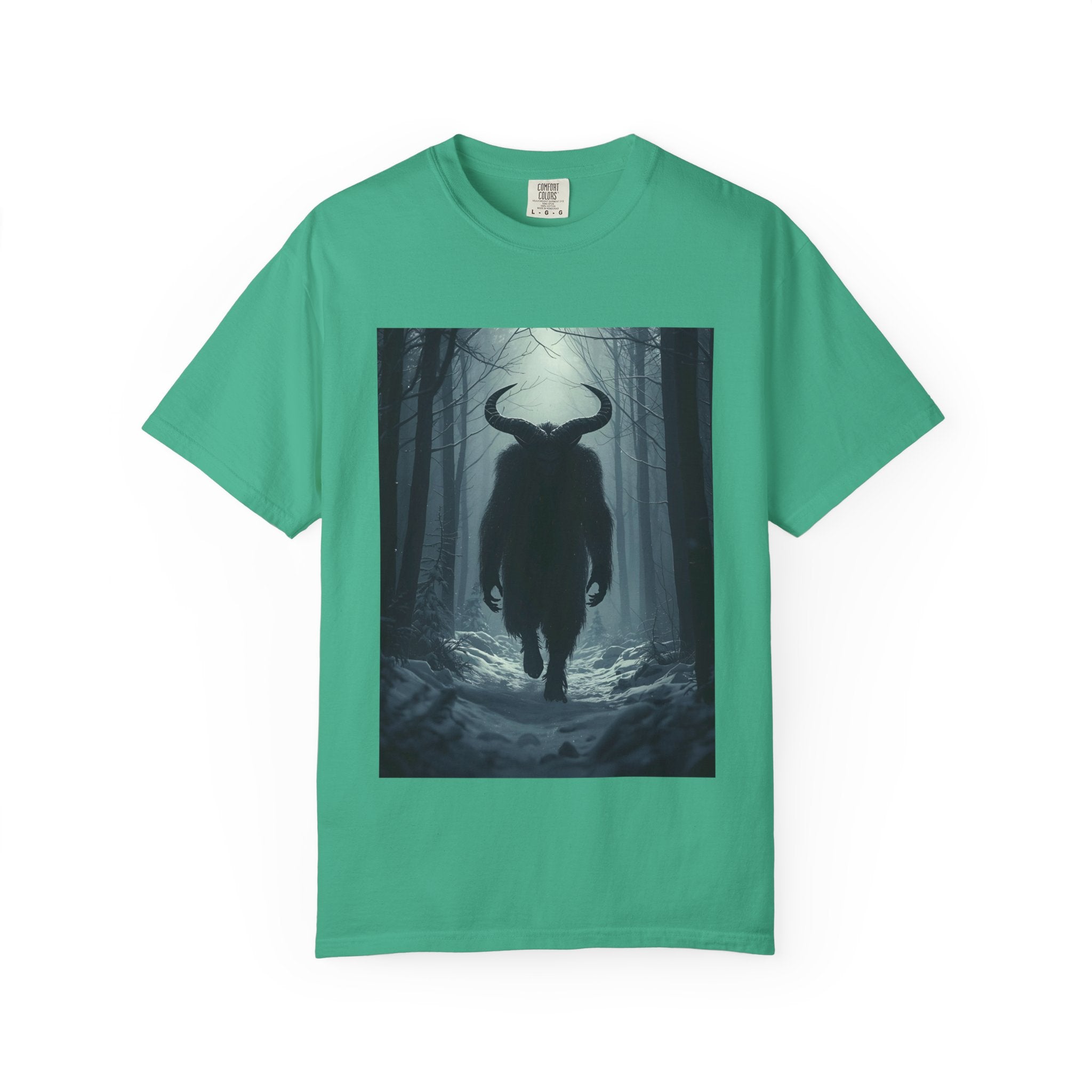 Spooky Forest Creature T-Shirt | Unisex Garment-Dyed Tee | Nature Lover Apparel, Graphic Tee, Gift for Him, Outdoor Adventure Wear