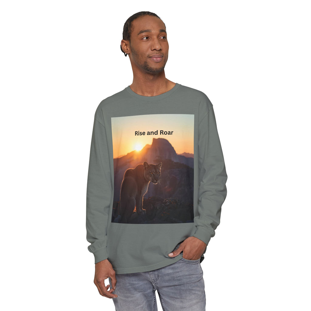 Rise And Roar Unisex Garment-dyed Long Sleeve T-Shirt