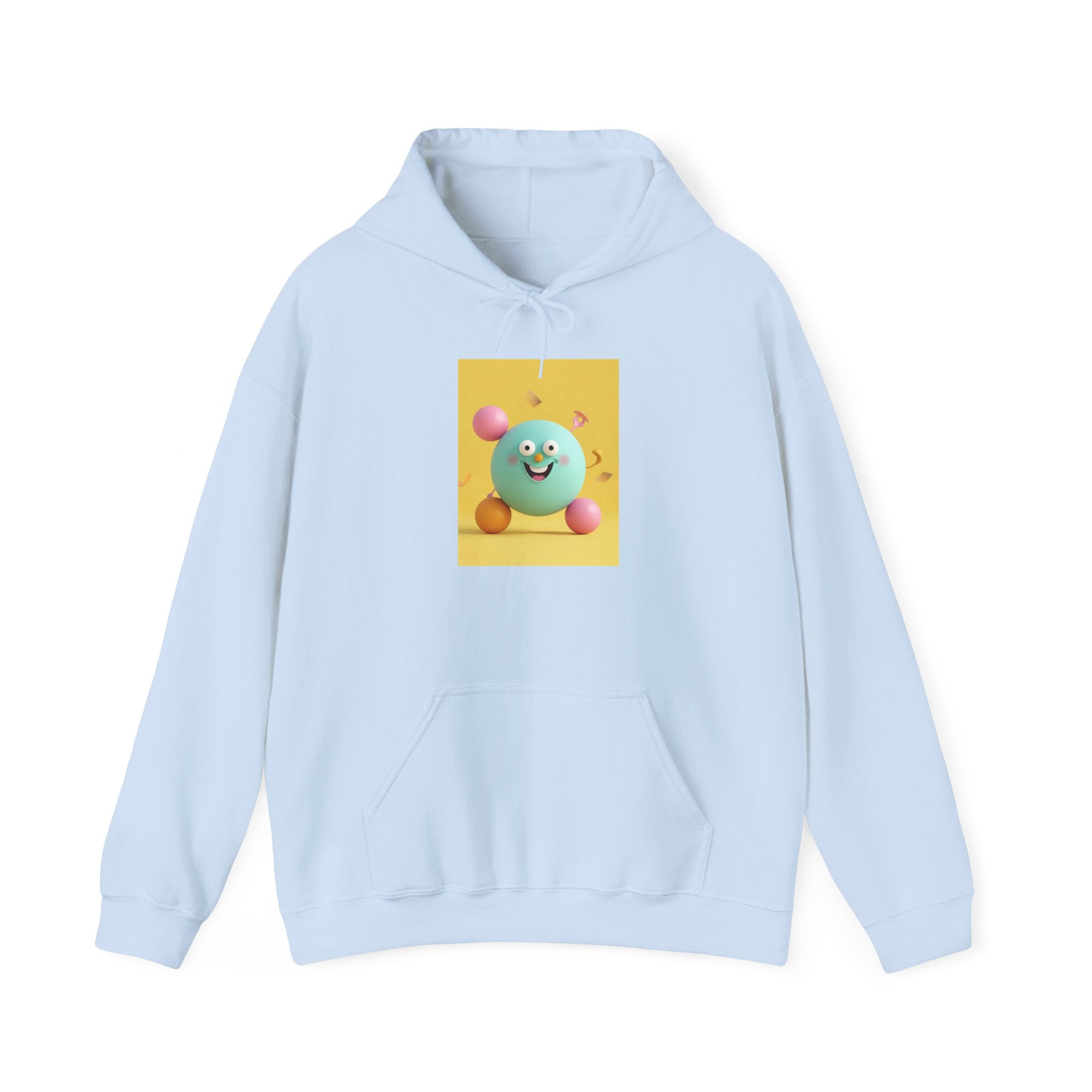 Playful Colorful Character Hooded Sweatshirt | Cute Unisex Pullover for Every Occasion, Cozy Hooded Top, Fun Gift, Casual Style