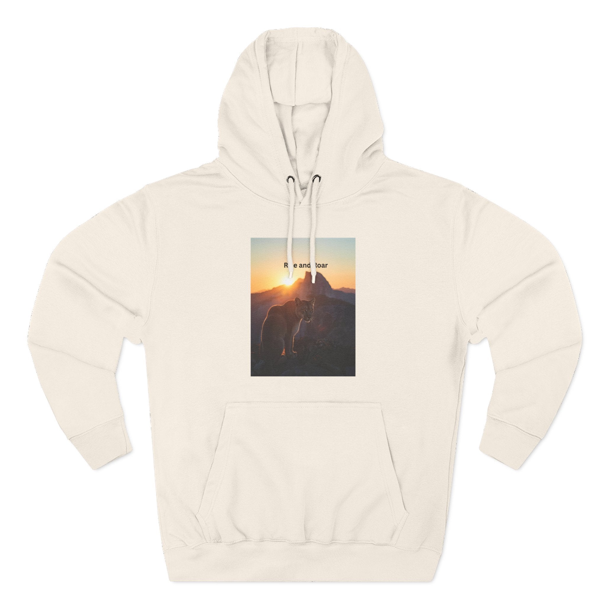 Rise And Roar Sunset Adventure Fleece Hoodie, Cozy Outdoor Hoodie, Travel Apparel, Nature Lover Gift, Comfortable Sweatshirt, Perfect for Bonfires