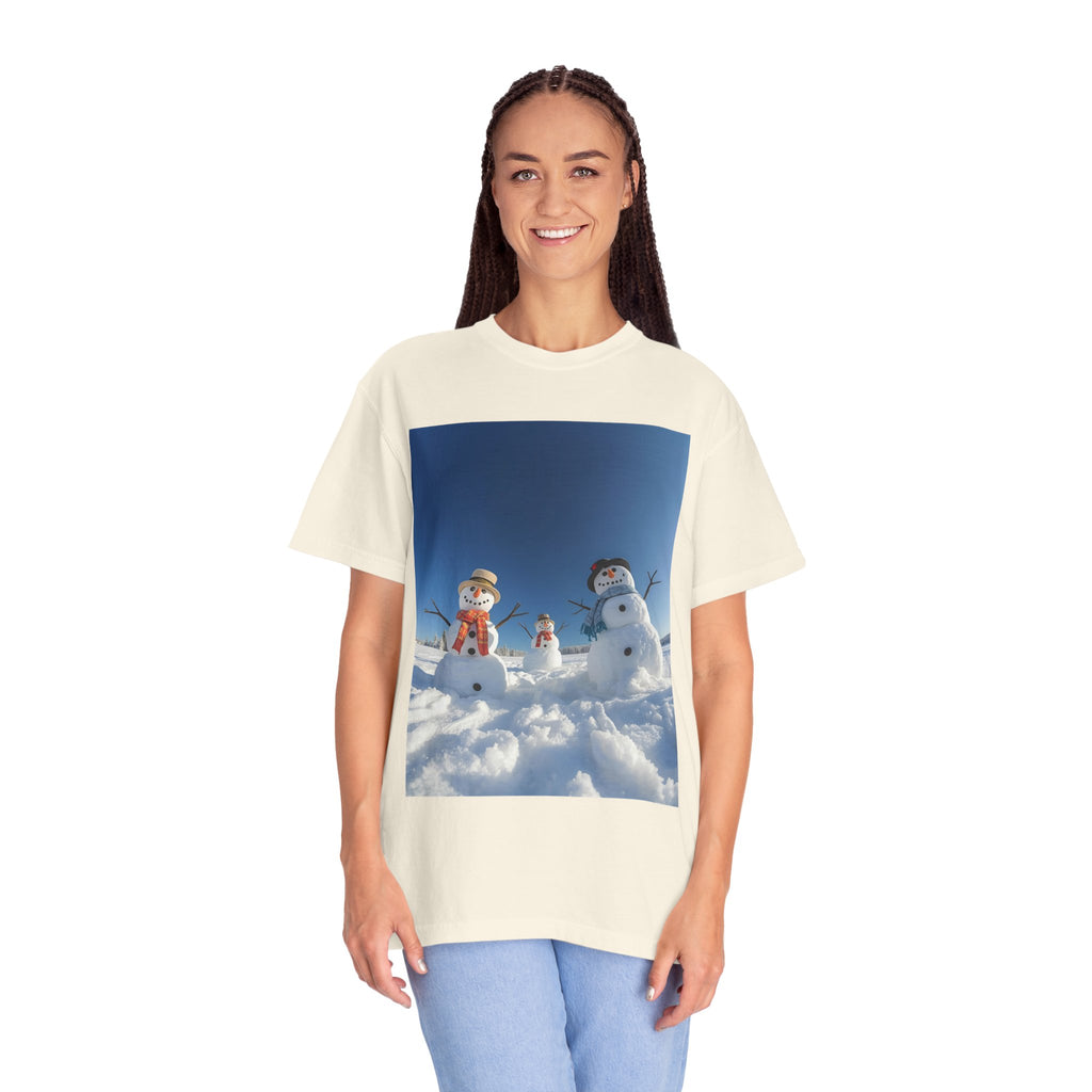 Festive Christmas Winter Wonderland Snowman T-shirt, Holiday Apparel, Christmas Gift, Unisex Tees, Cozy Winter Outfit, Family Fun