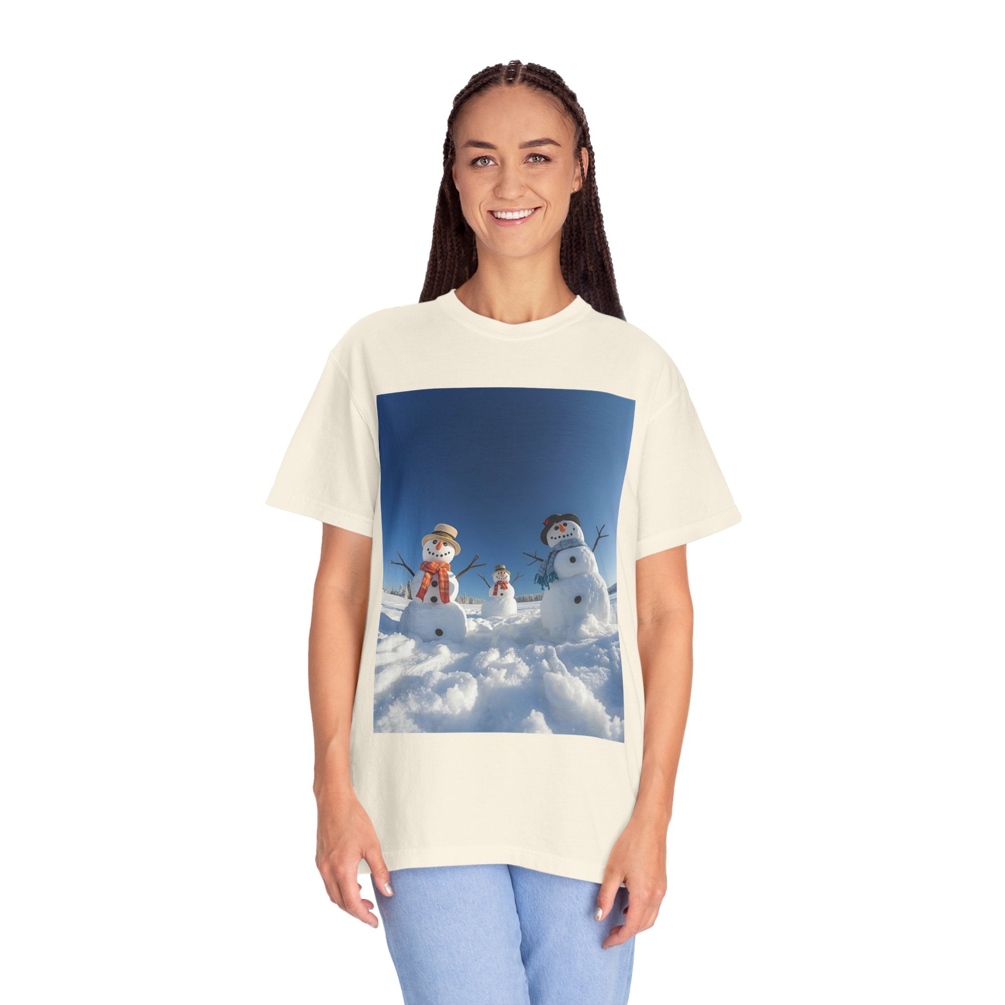 Festive Christmas Winter Wonderland Snowman T-shirt, Holiday Apparel, Christmas Gift, Unisex Tees, Cozy Winter Outfit, Family Fun