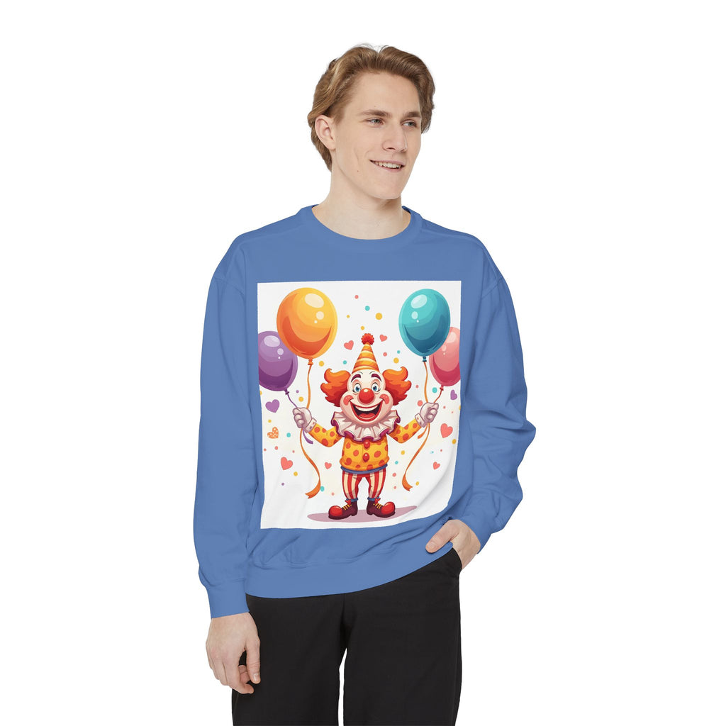 Funny Clown Unisex Garment-Dyed Sweatshirt