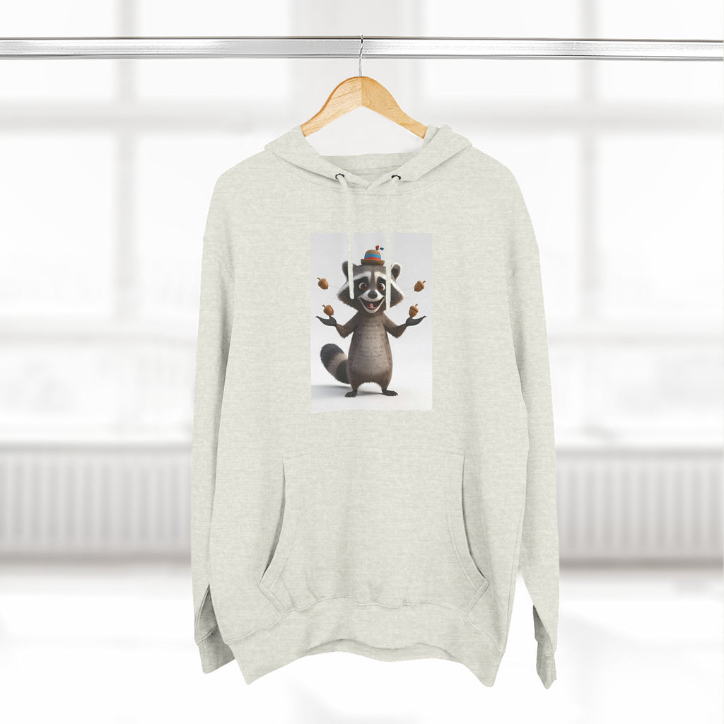 Raccoon Three-Panel Fleece Hoodie