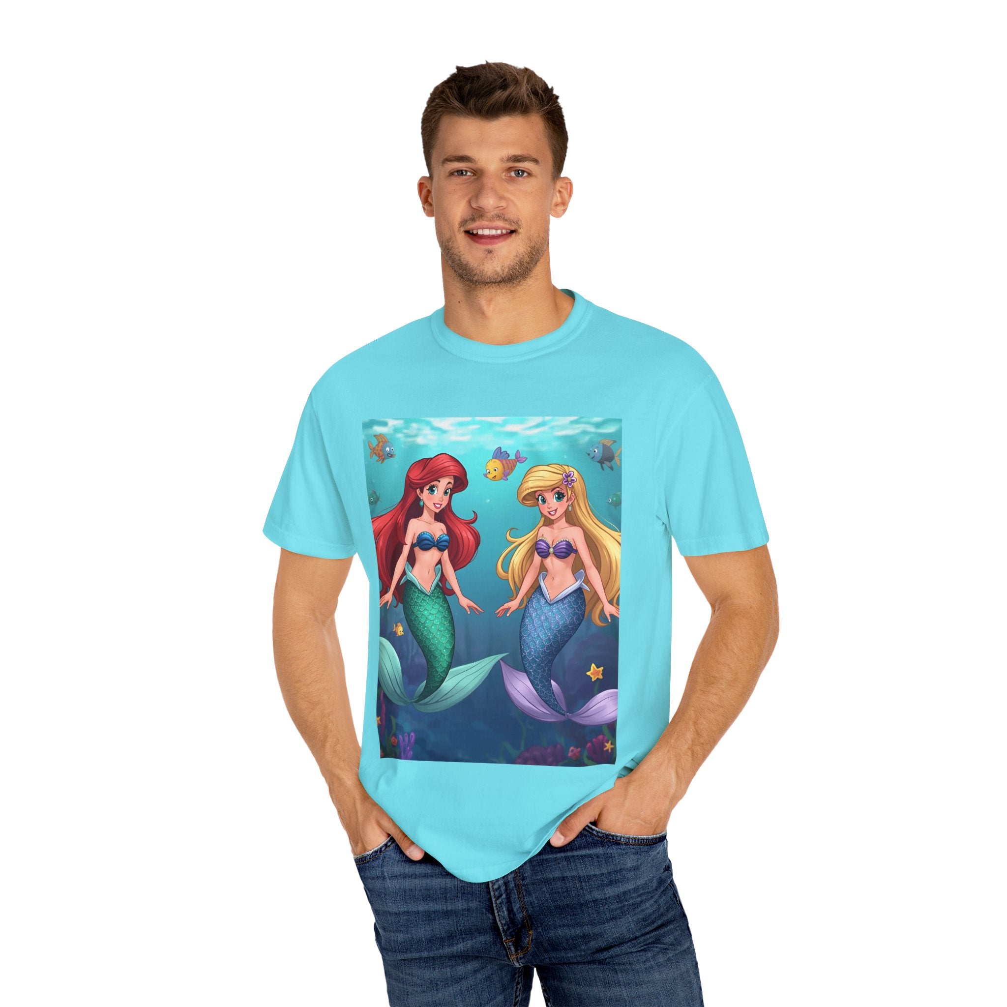 Mermaid Friends T-Shirt, Colorful Underwater Theme Tee, Gift for Sea Lovers, Perfect for Summer, Birthday Present, Beachwear
