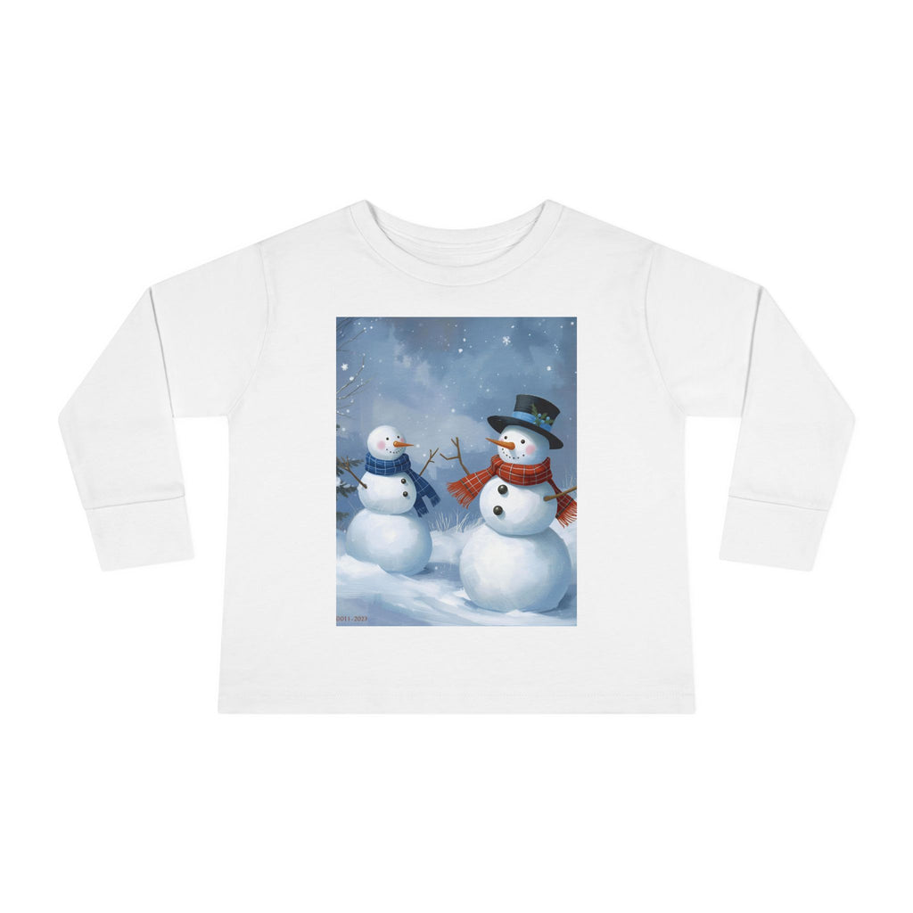 Christmas Snowman Family Toddler Long Sleeve Tee