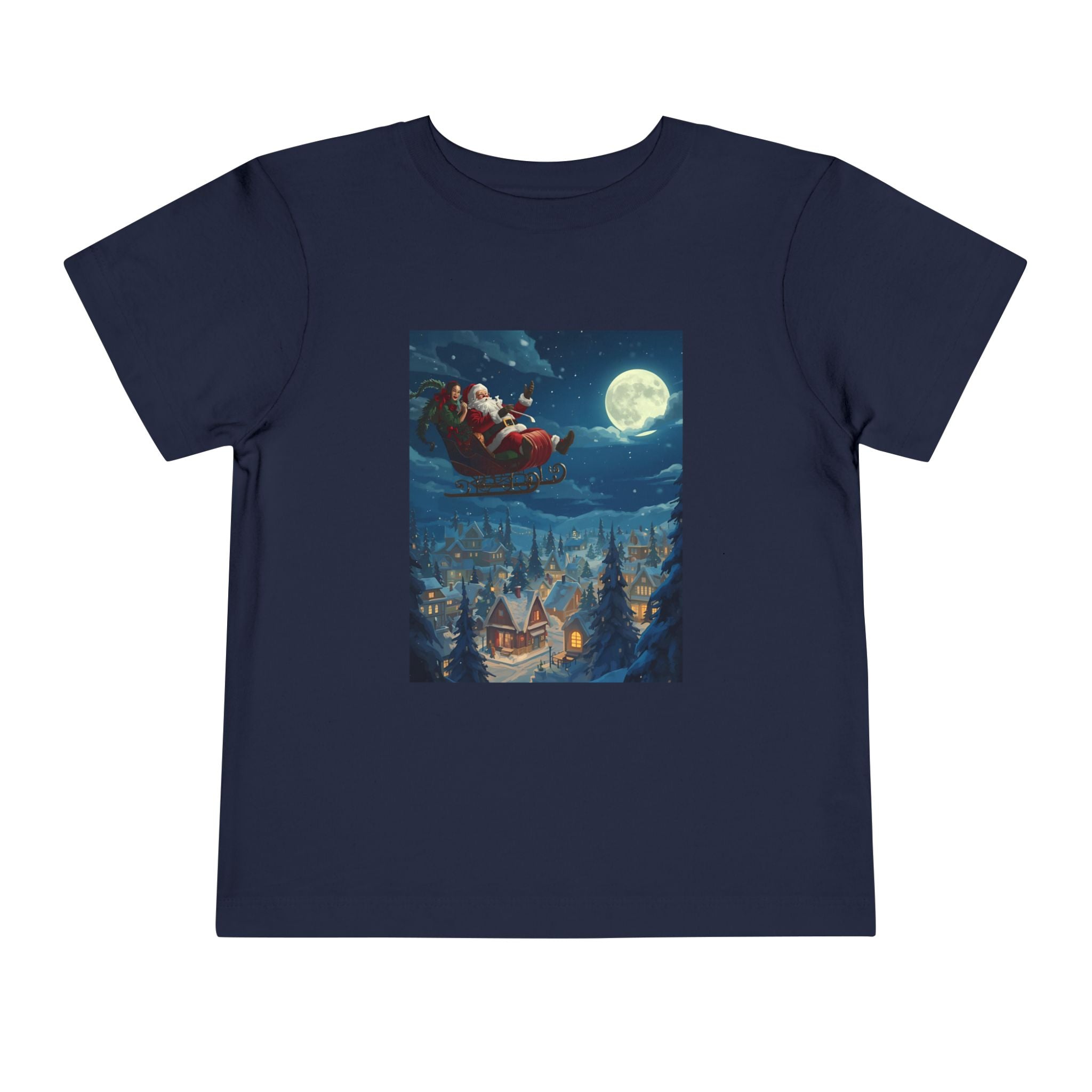 Christmas Santa Sleigh Toddler Short Sleeve Tee